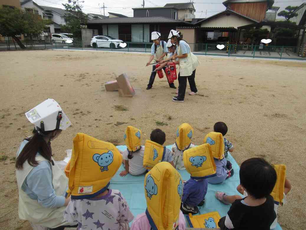 消火活動もおこないました。