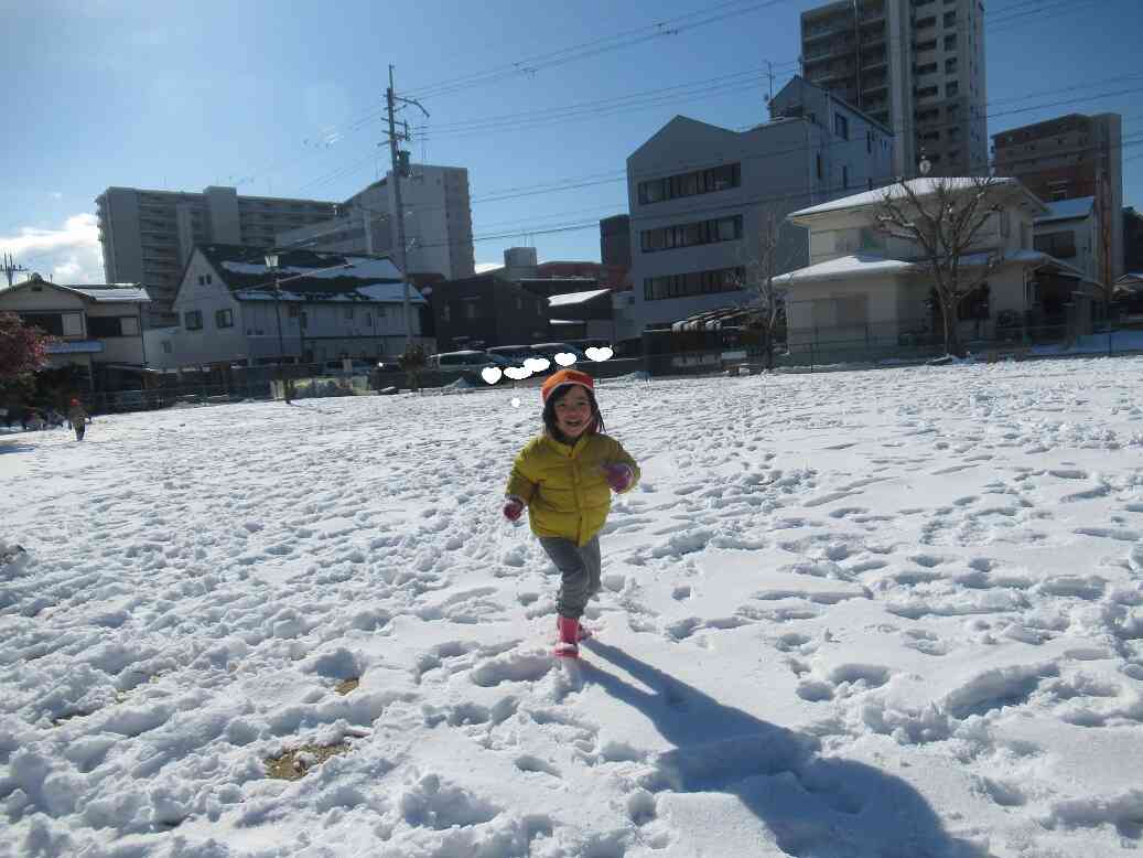 雪の上を走るの、とっても気持ちがいいね~♪