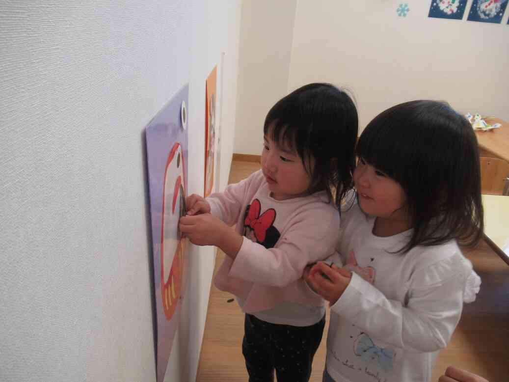 お友だちと一緒に～！！ここかな～？っとお話ししながら♡