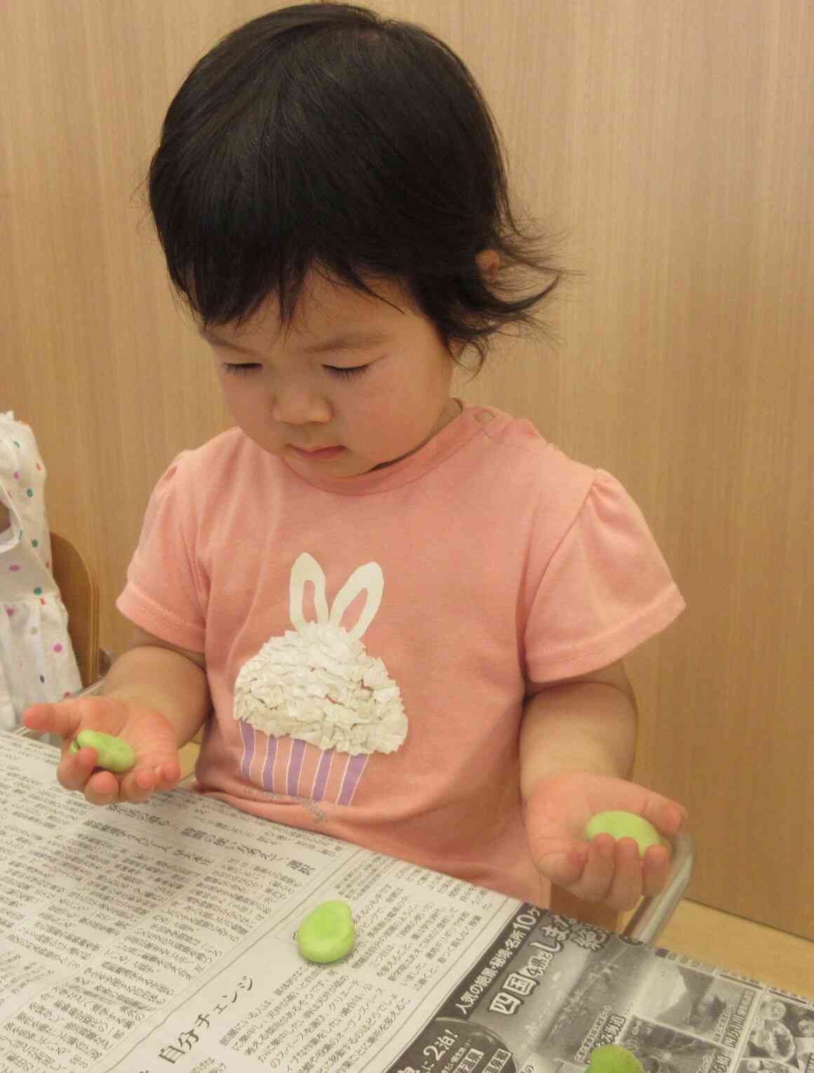 お豆の重さをはかります！！