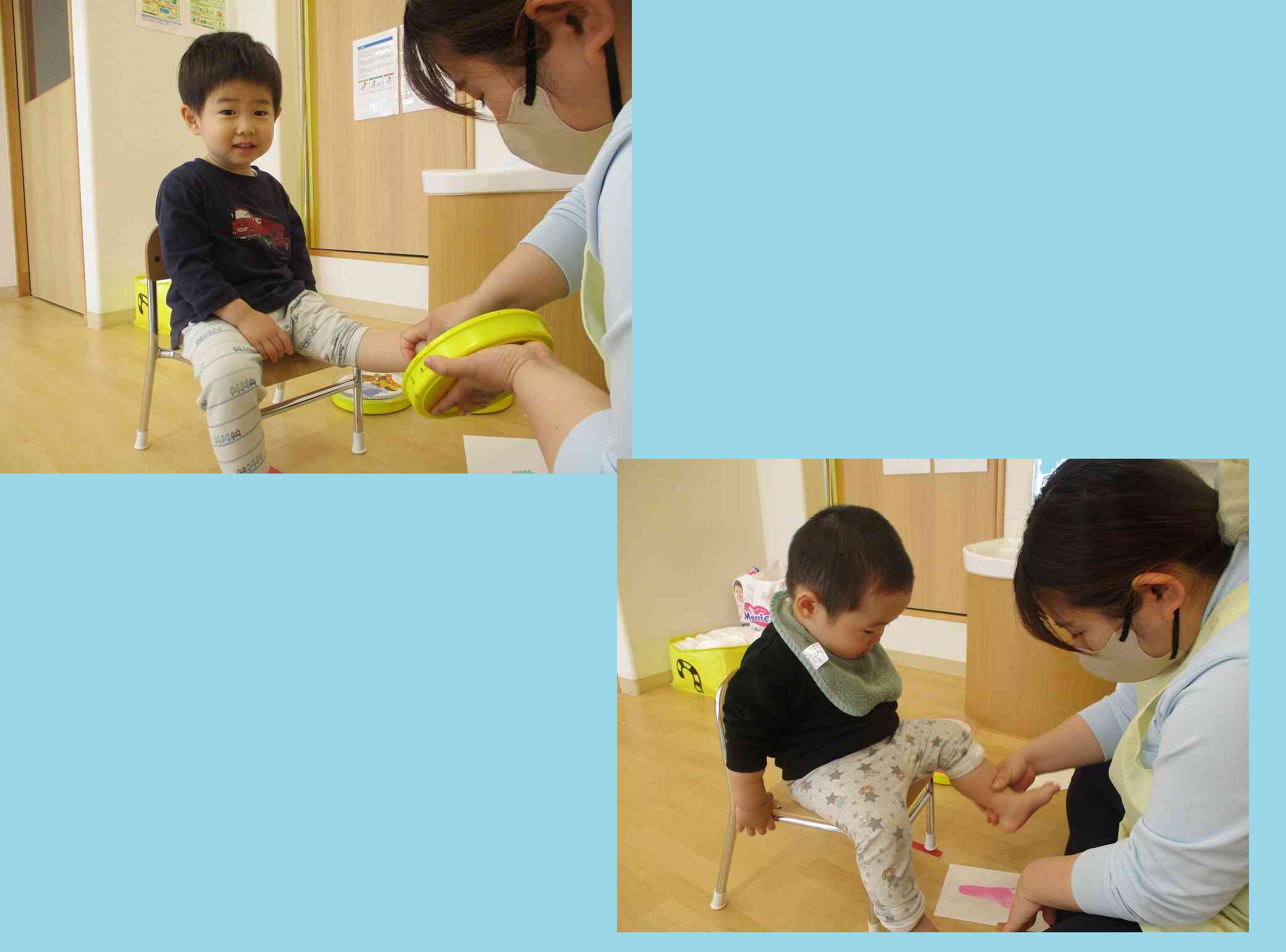 手形・足形は事前にとりました！