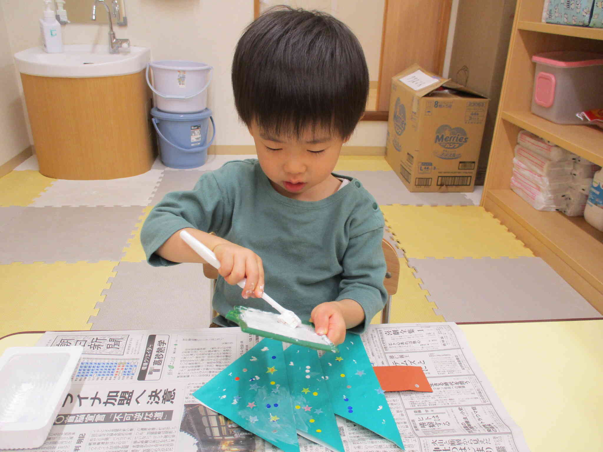 雪を降らせたよ