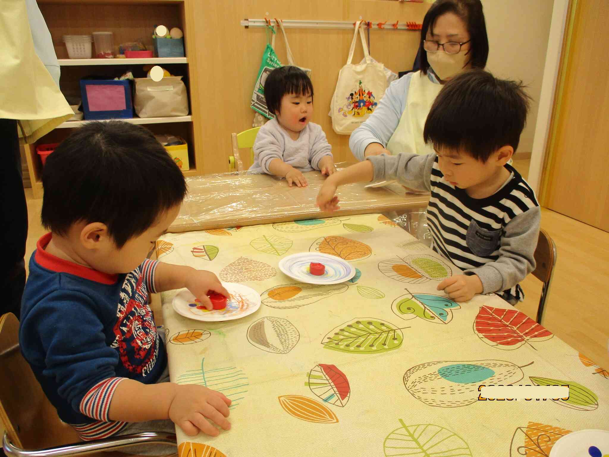 コマを作って遊びました！