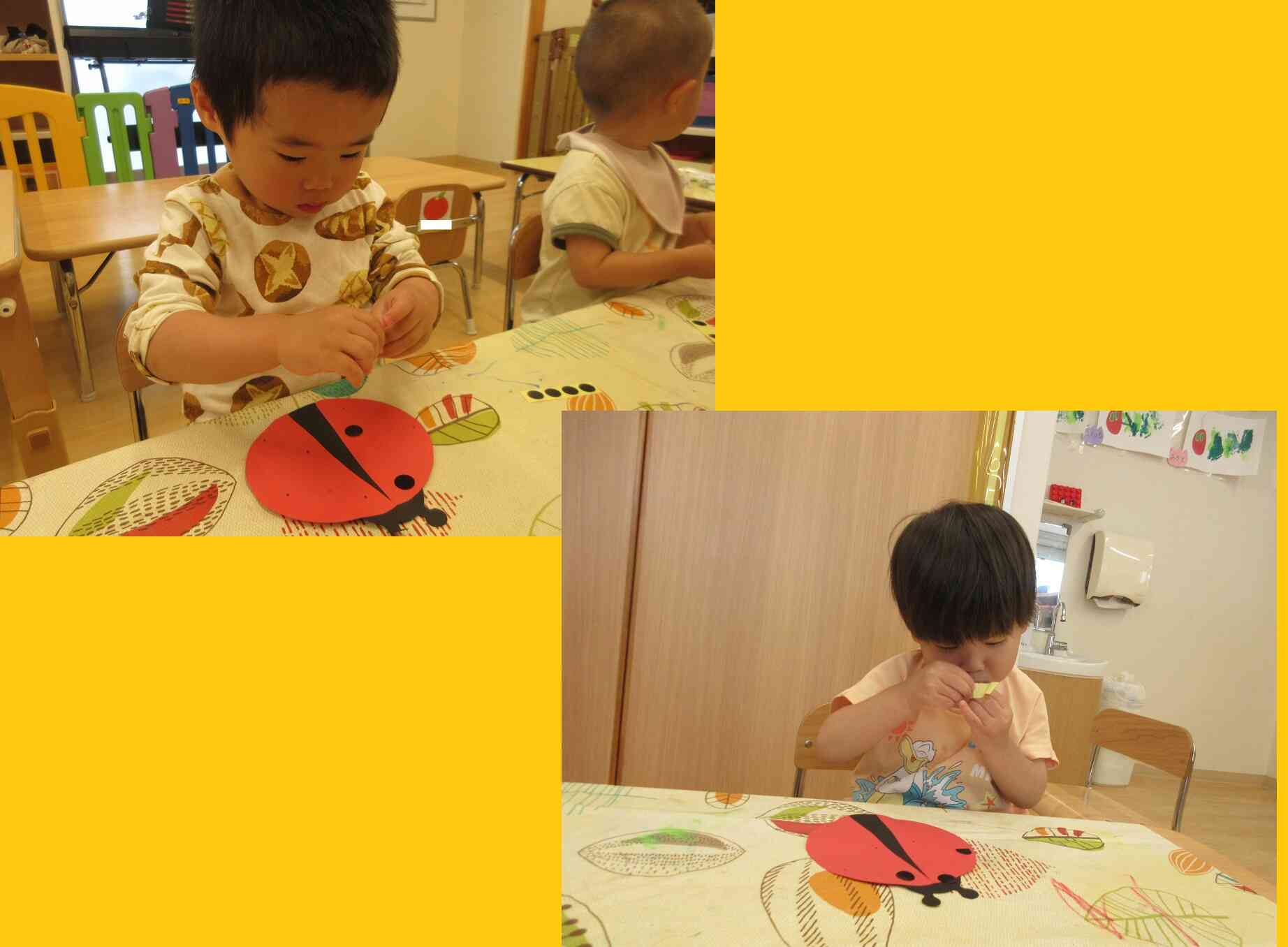 外でよく出会う虫さんを作ります！