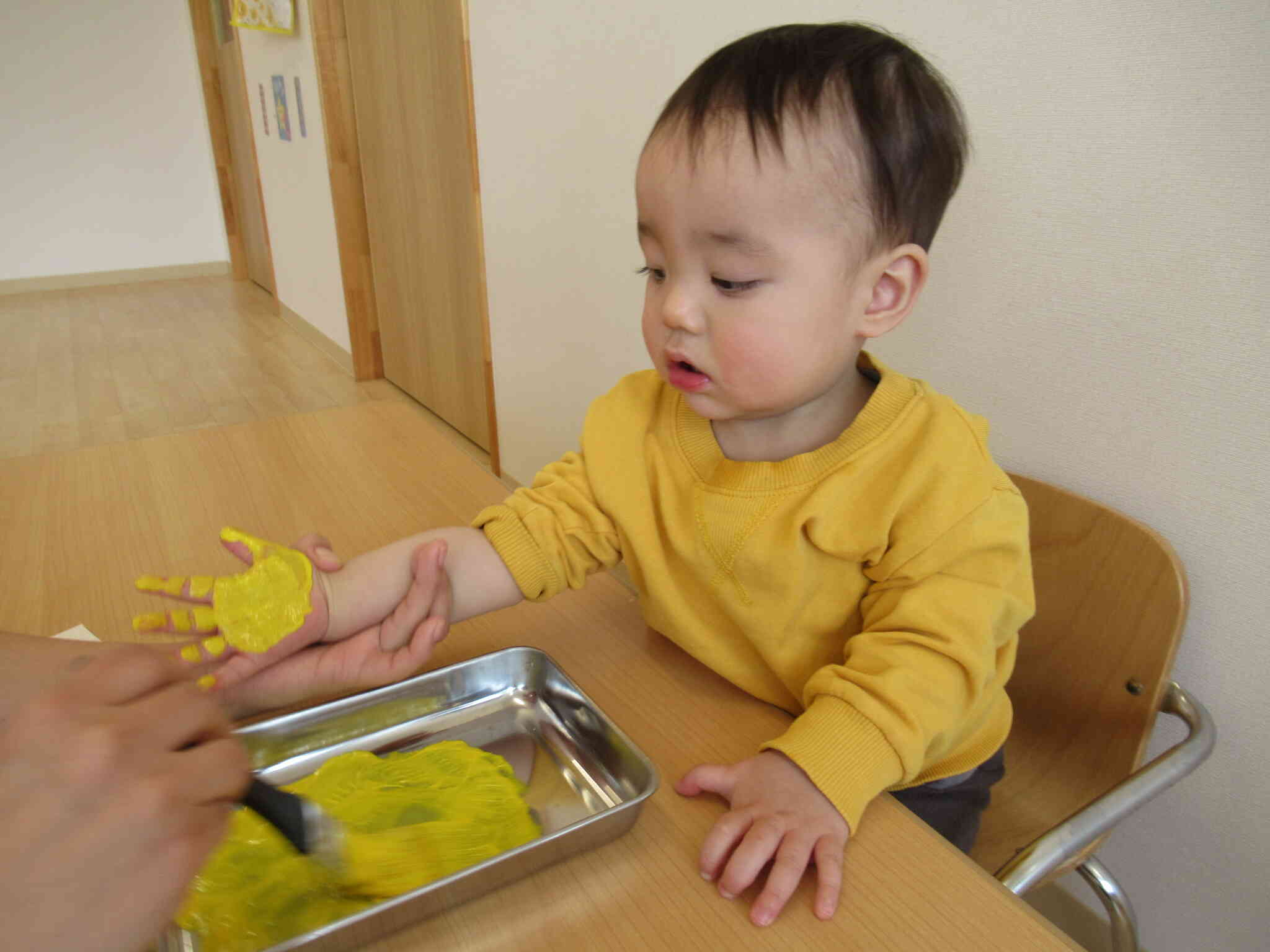 手形を取りました！