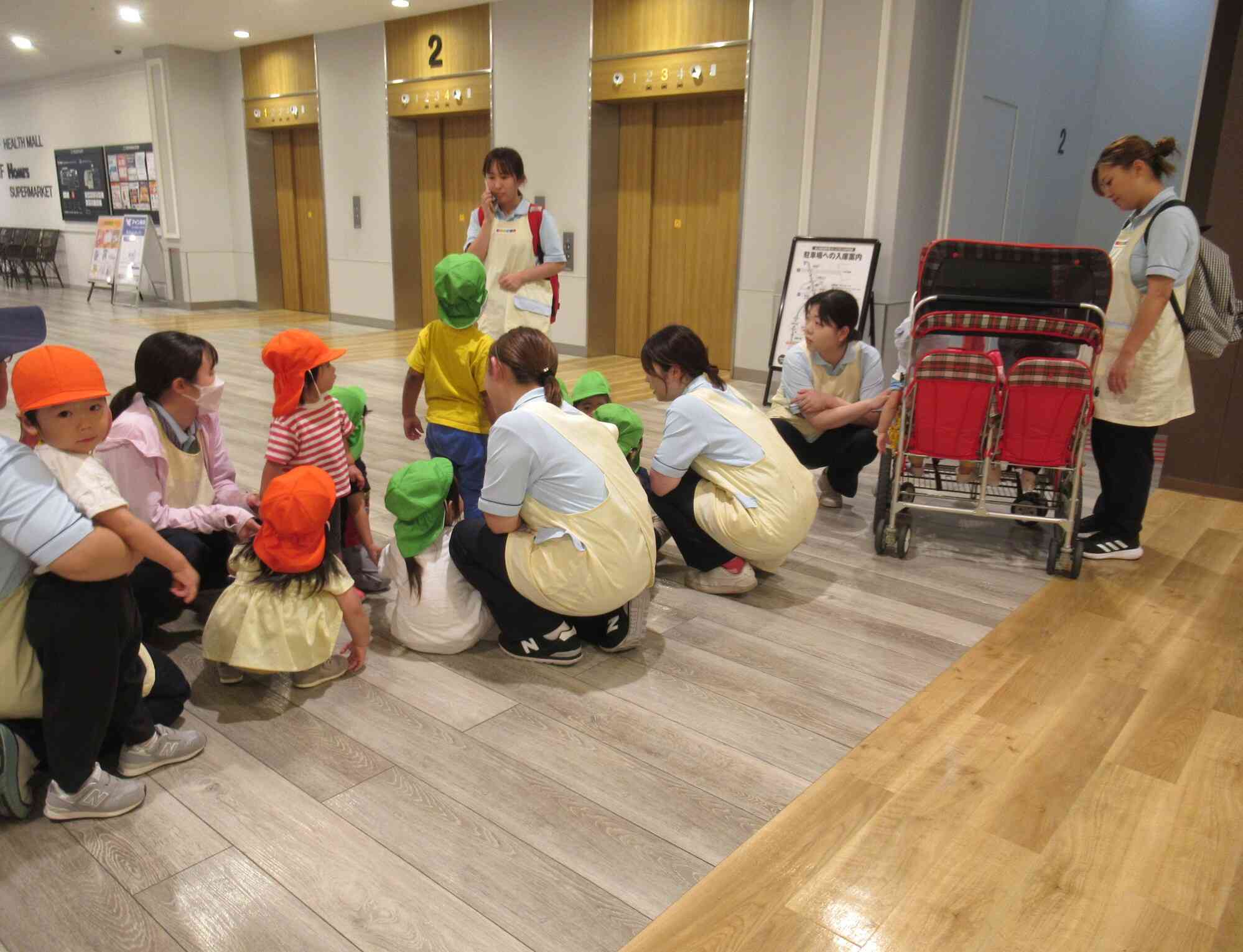 保育園に避難するよ