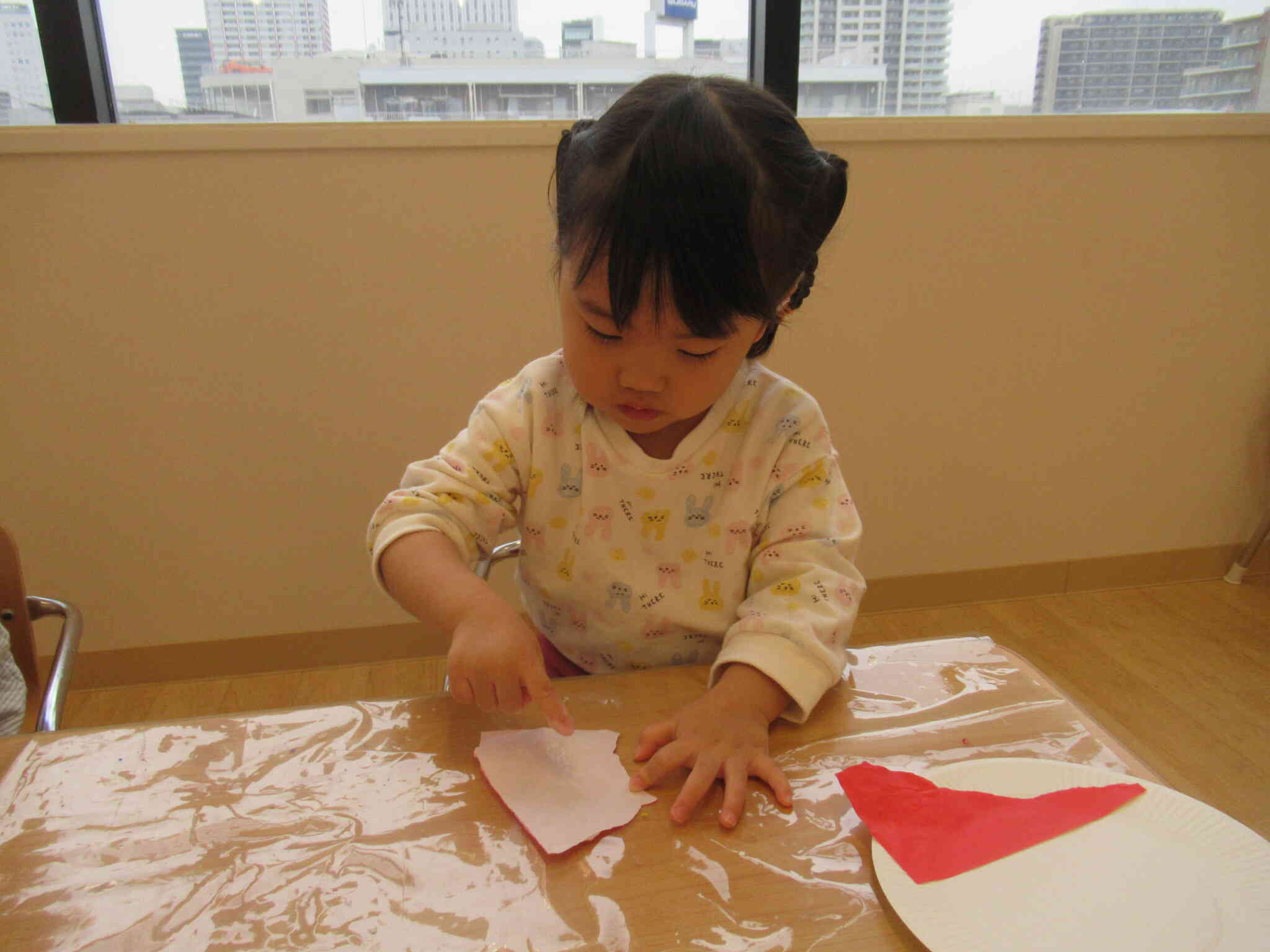 のりでぬりぬりしたよ！