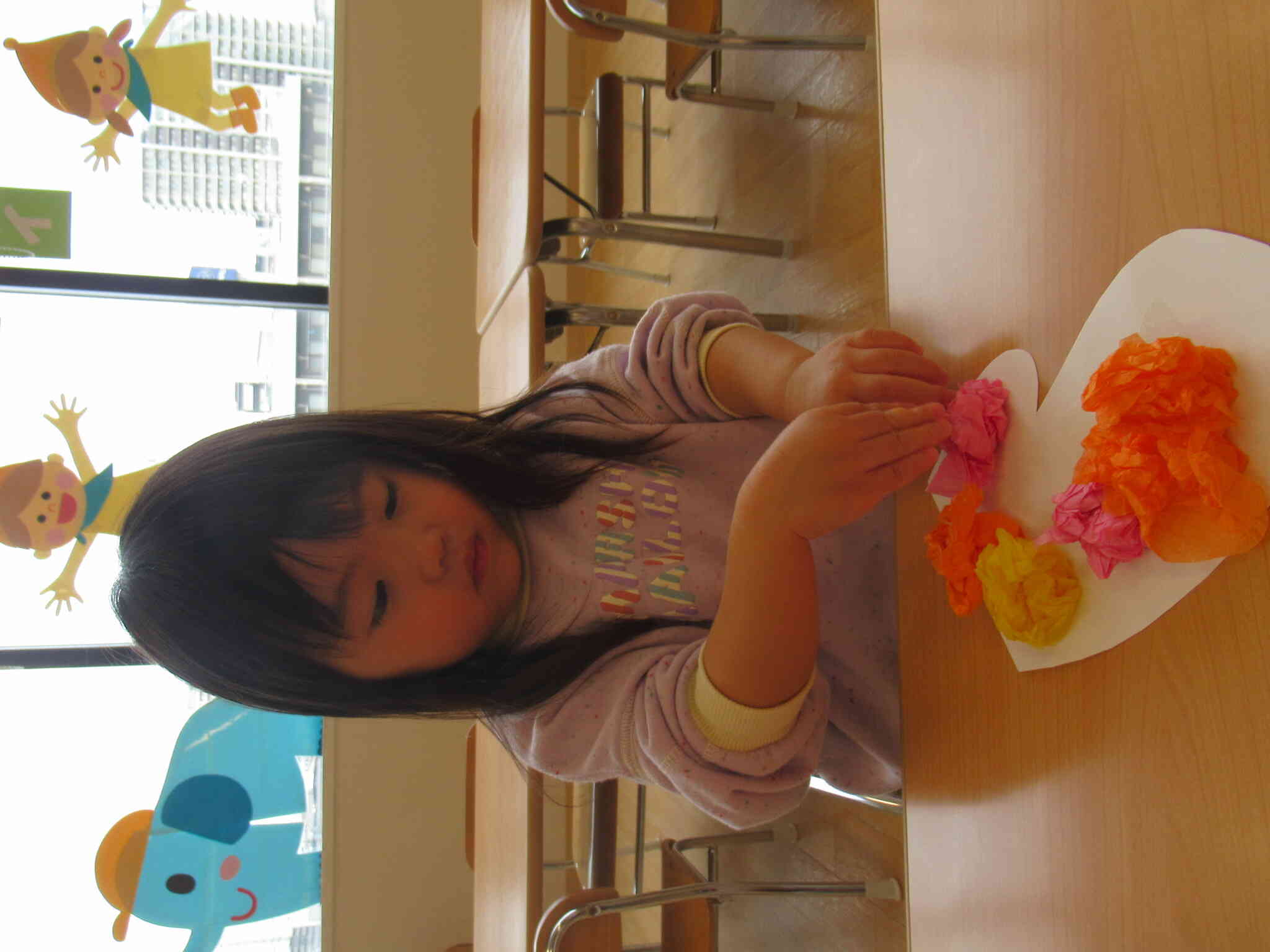 とても丁寧に貼っていますね。