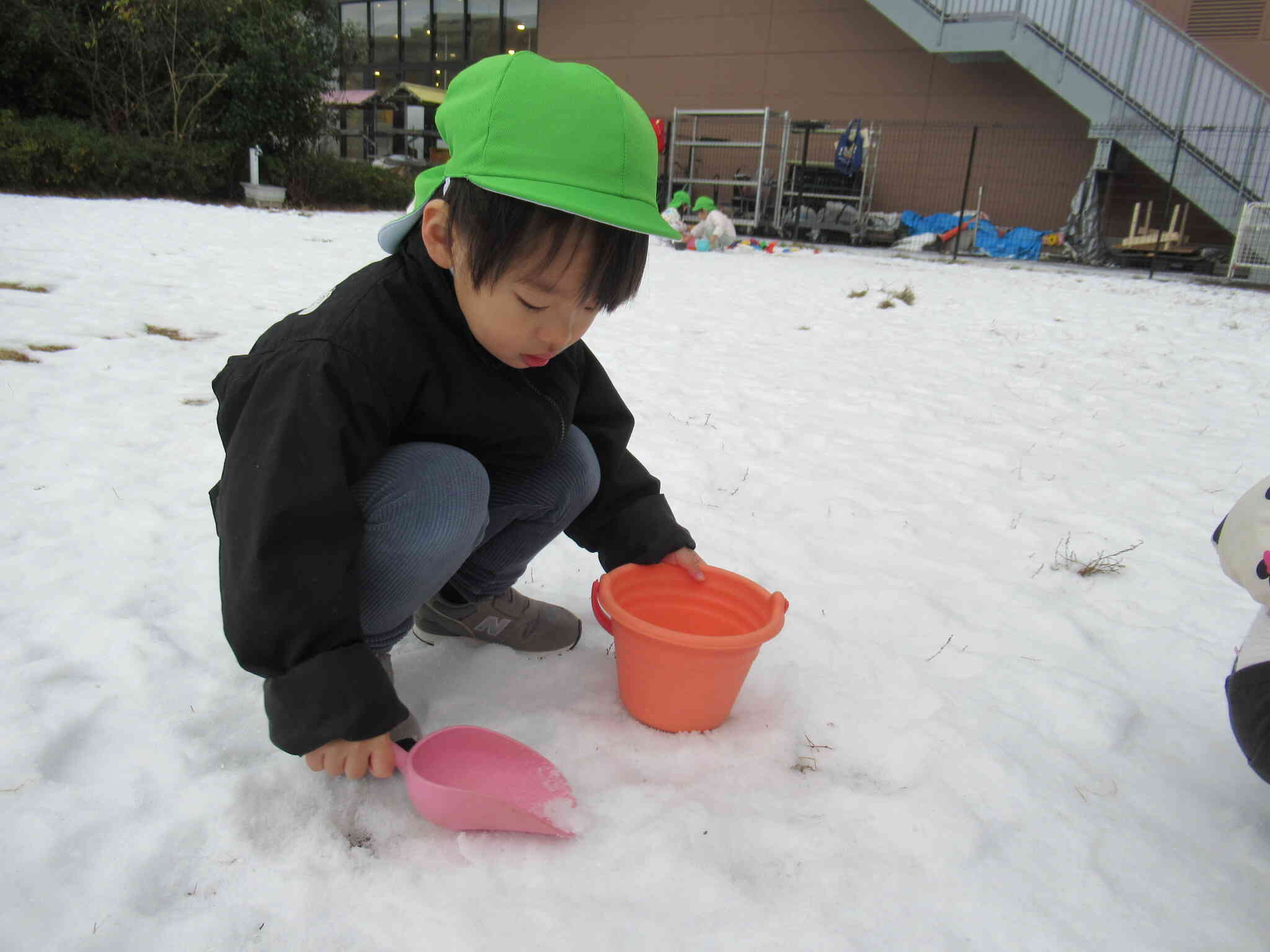 たくさん雪を集めるぞ～