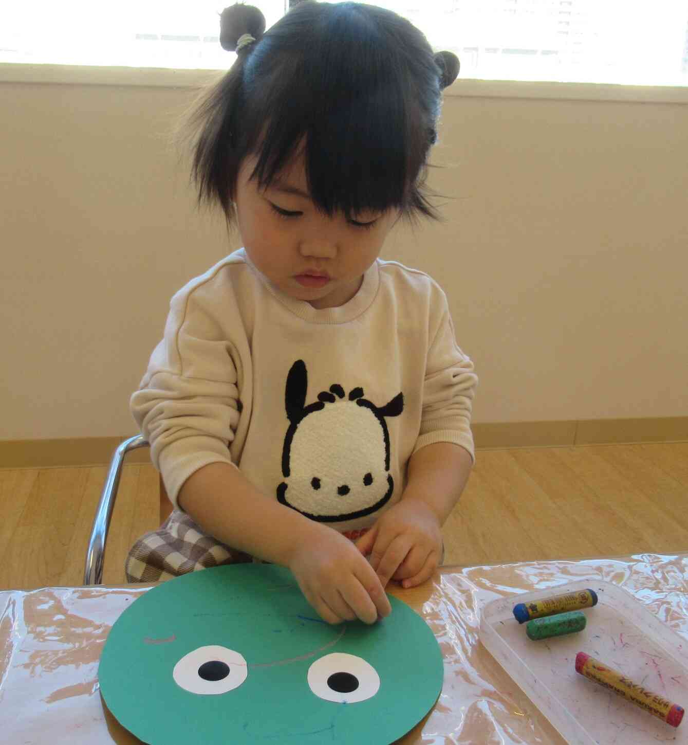 クレヨンで描いてみると…