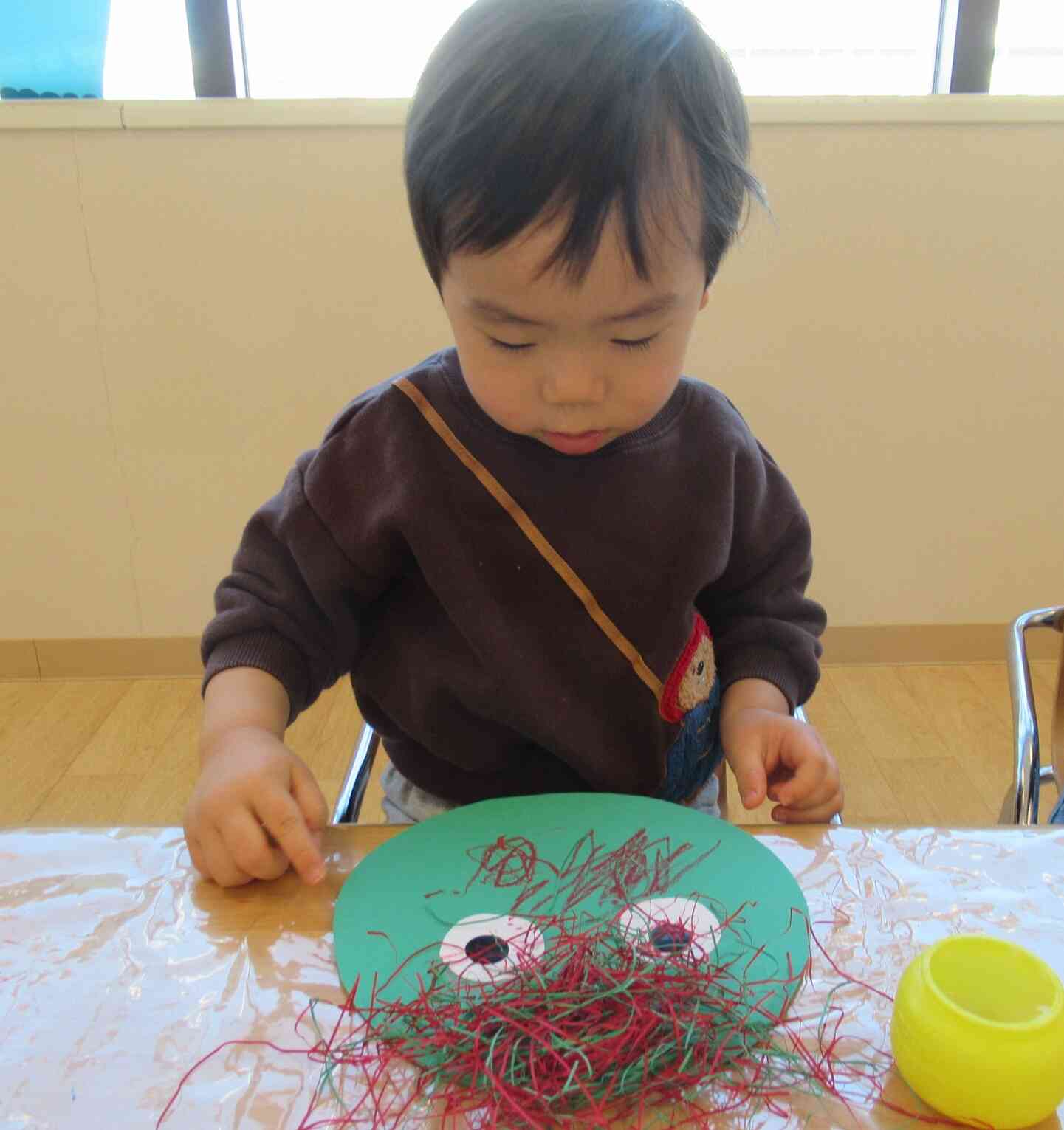 髪の毛をつけていくよ。