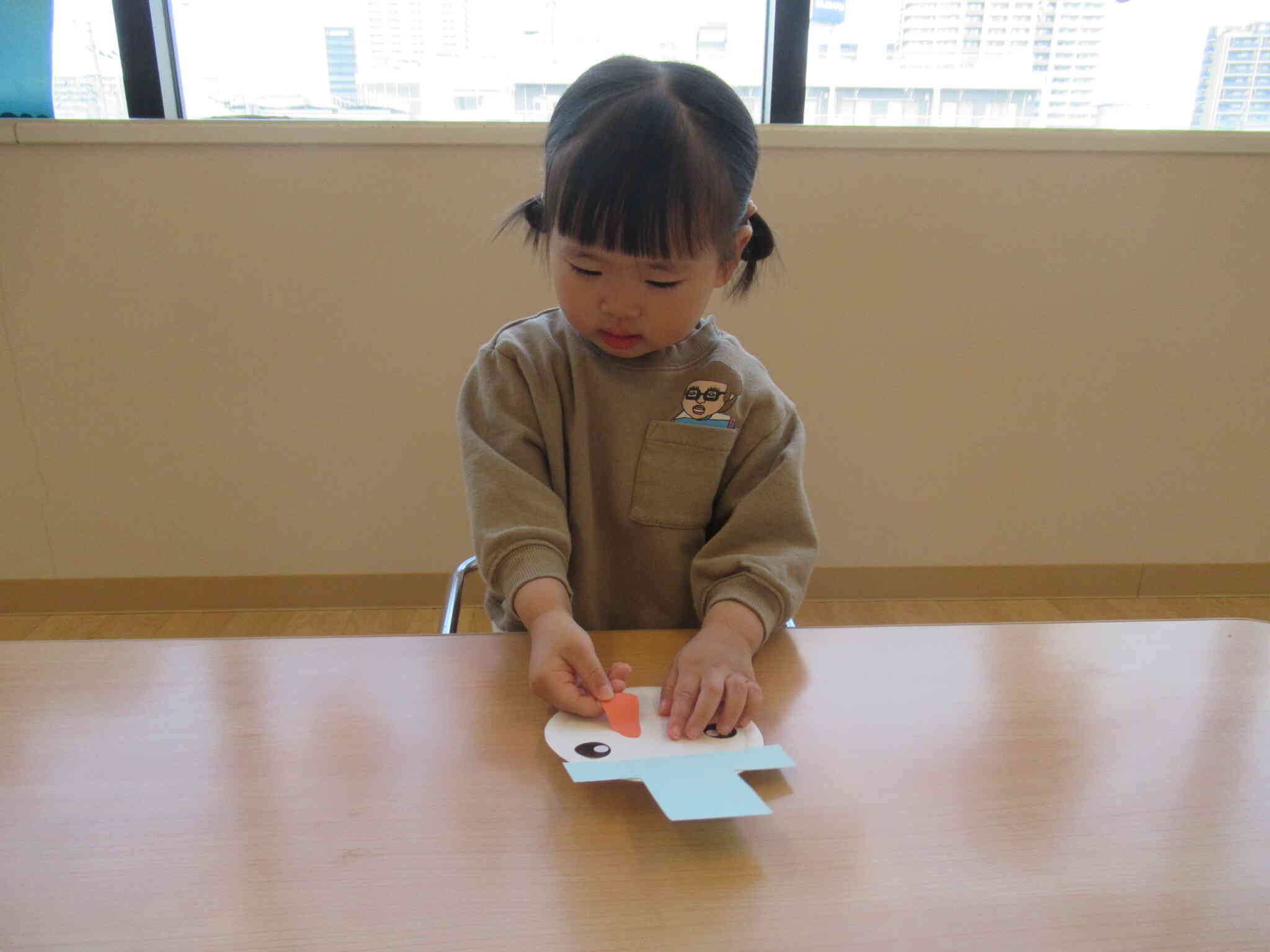 きらきらした雪だるまが出来上がりました！