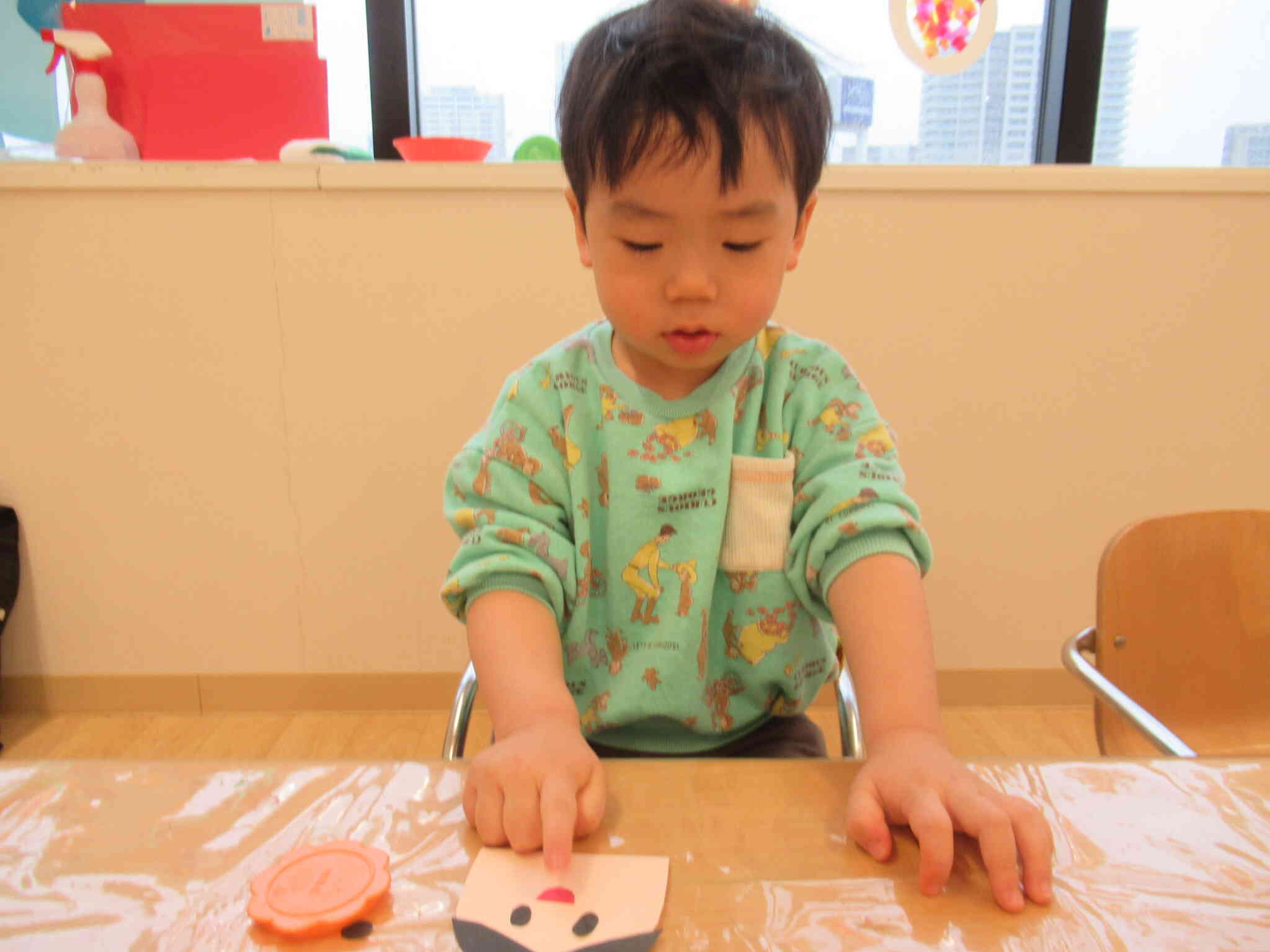 1歳児クラス ひな人形製作