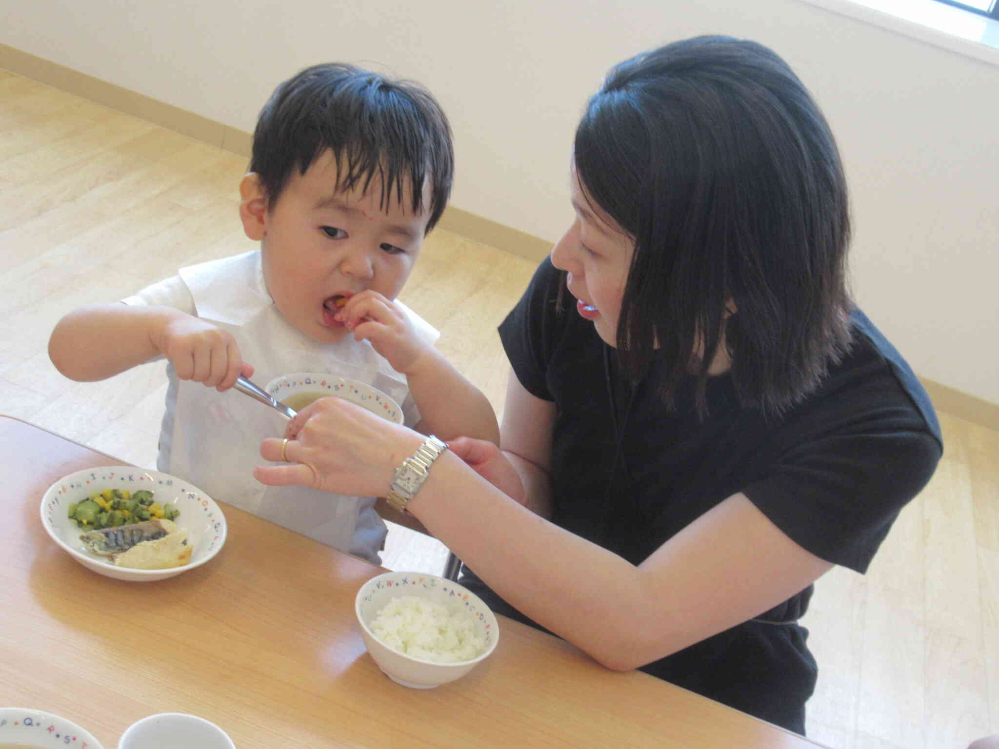 自分ですくって食べられるよ