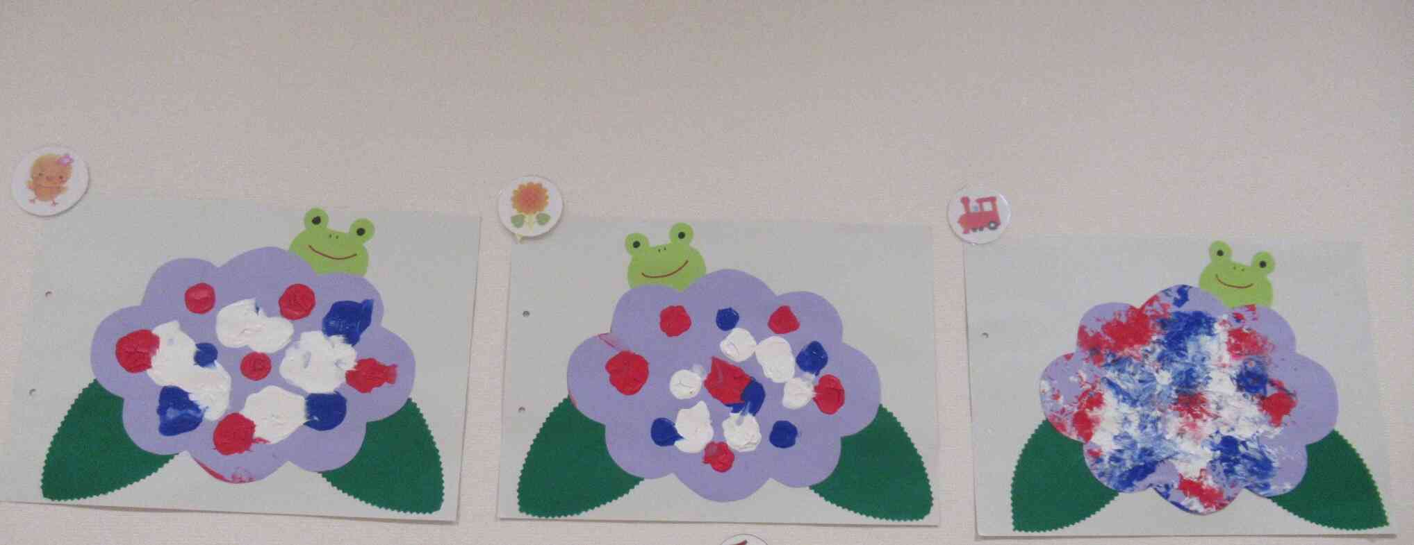 0歳児クラス あじさい製作