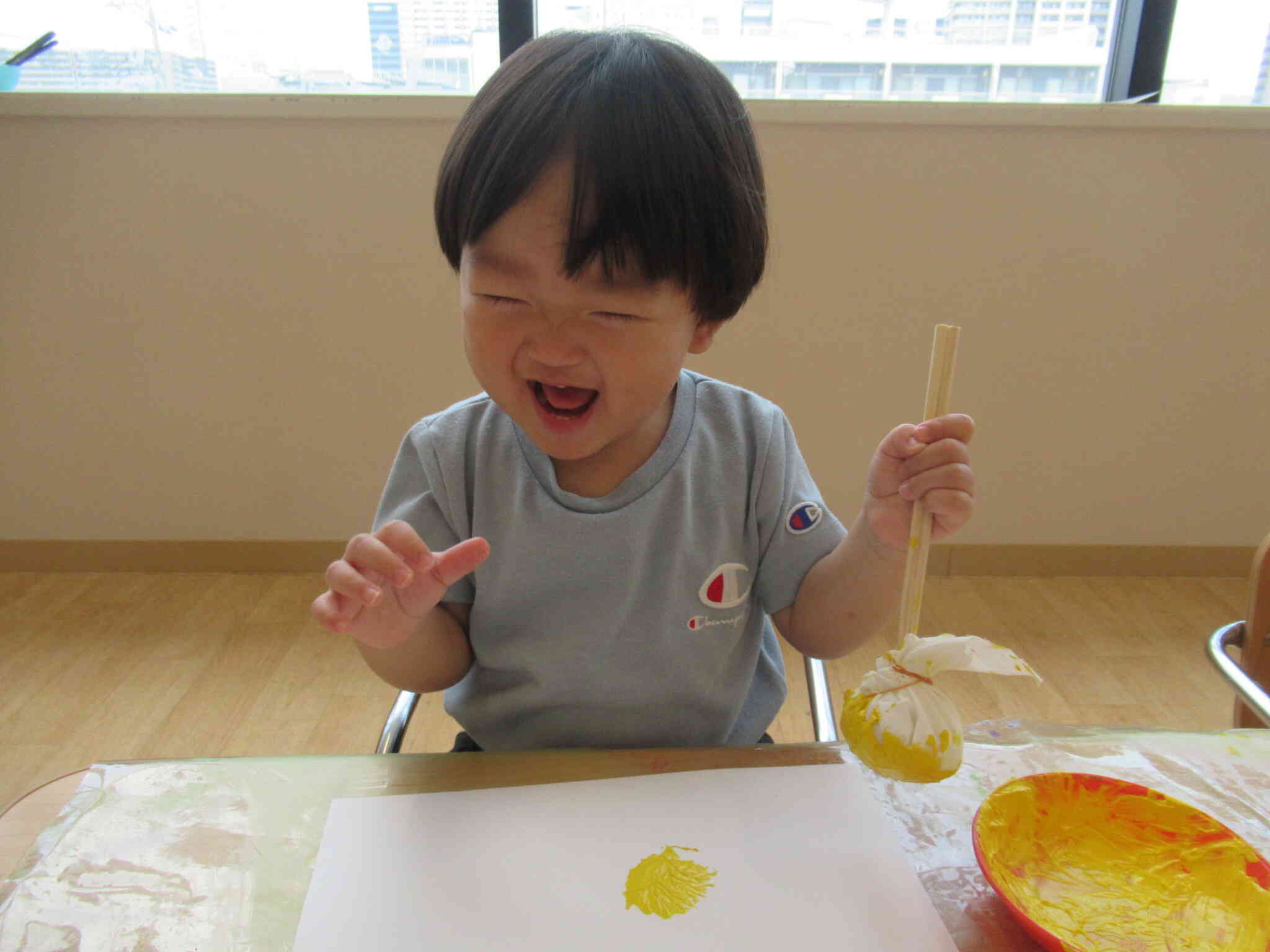 １歳児クラス かき氷製作