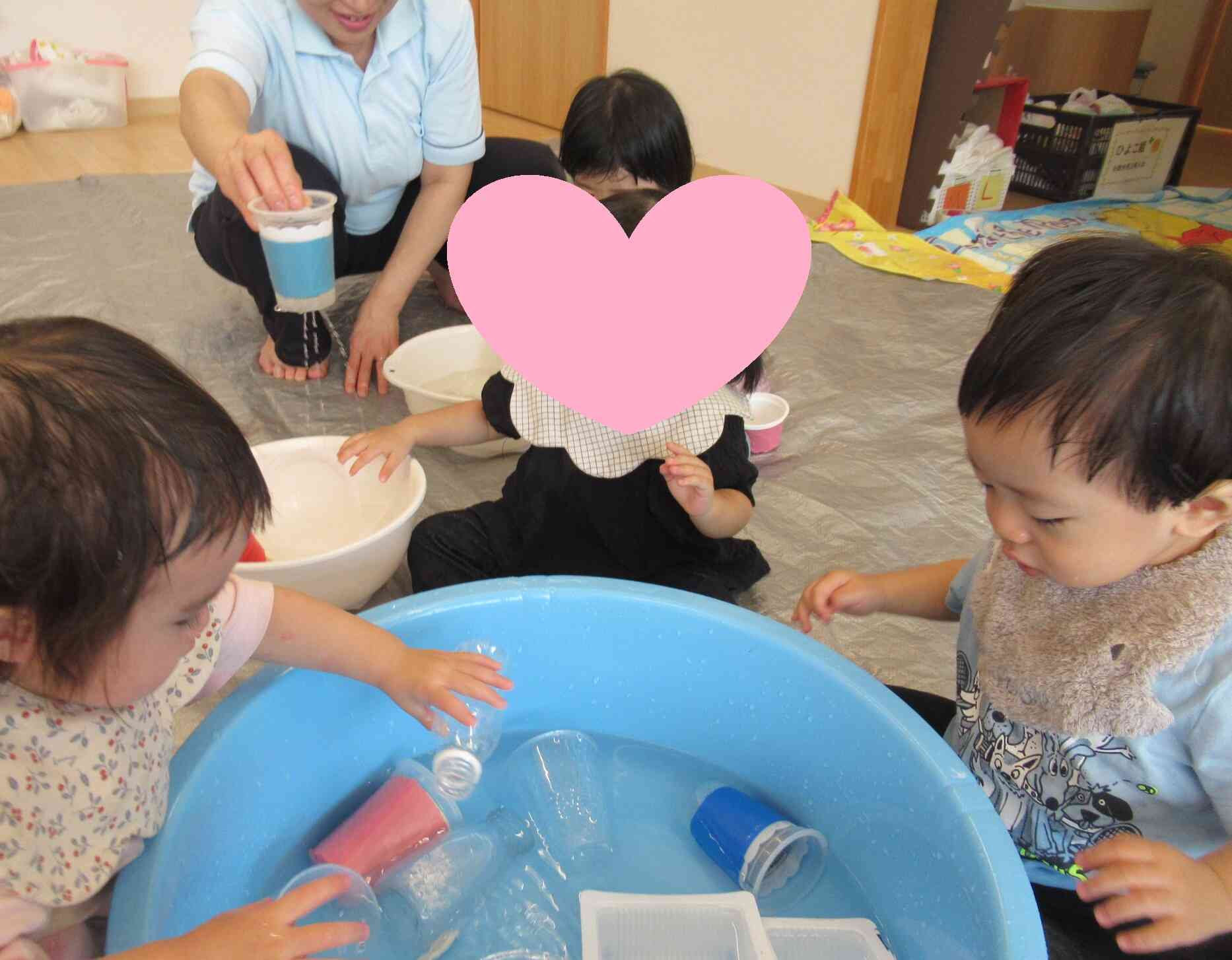 初めての水遊び！