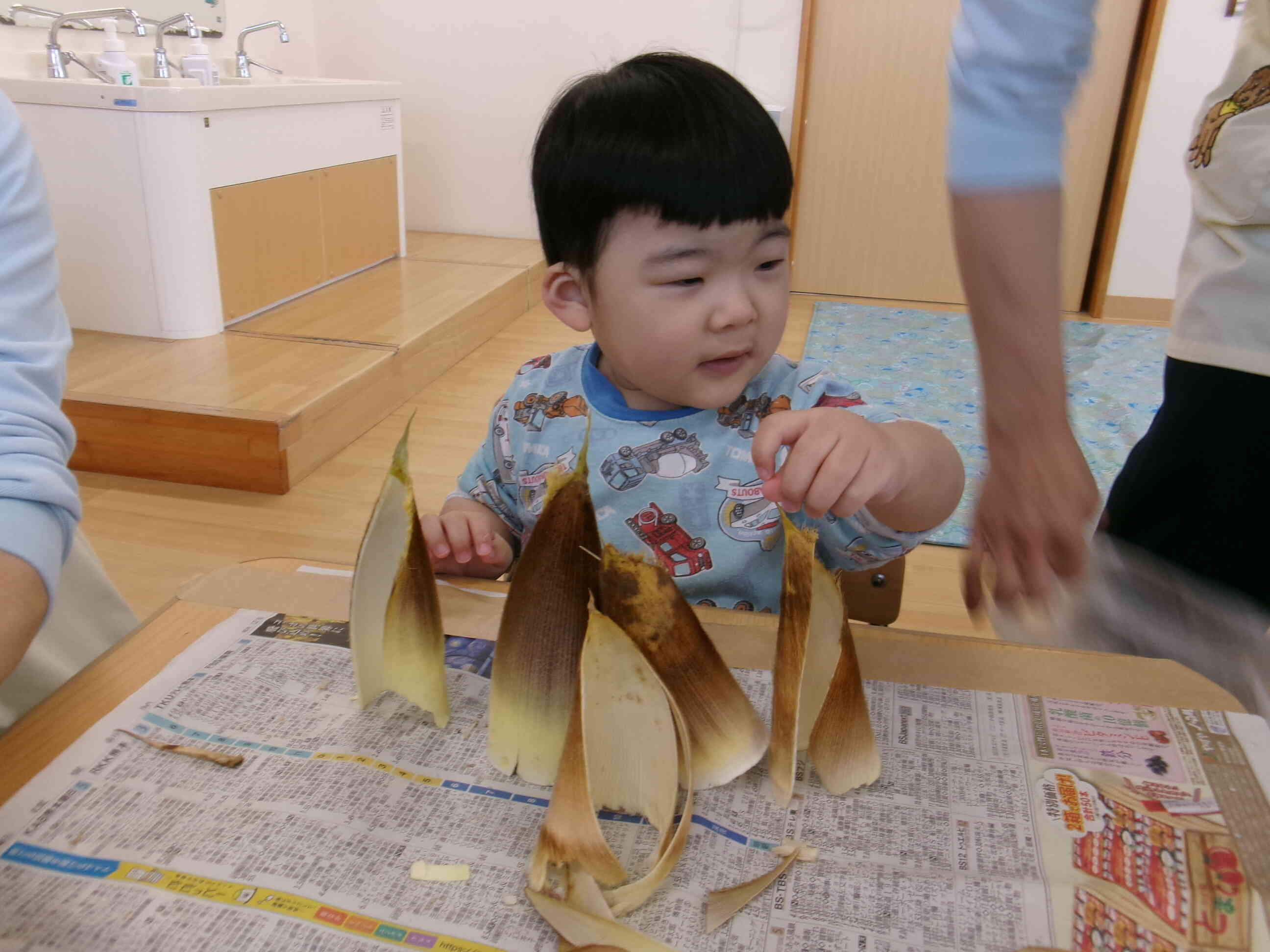 むいた皮を並べてみたよー