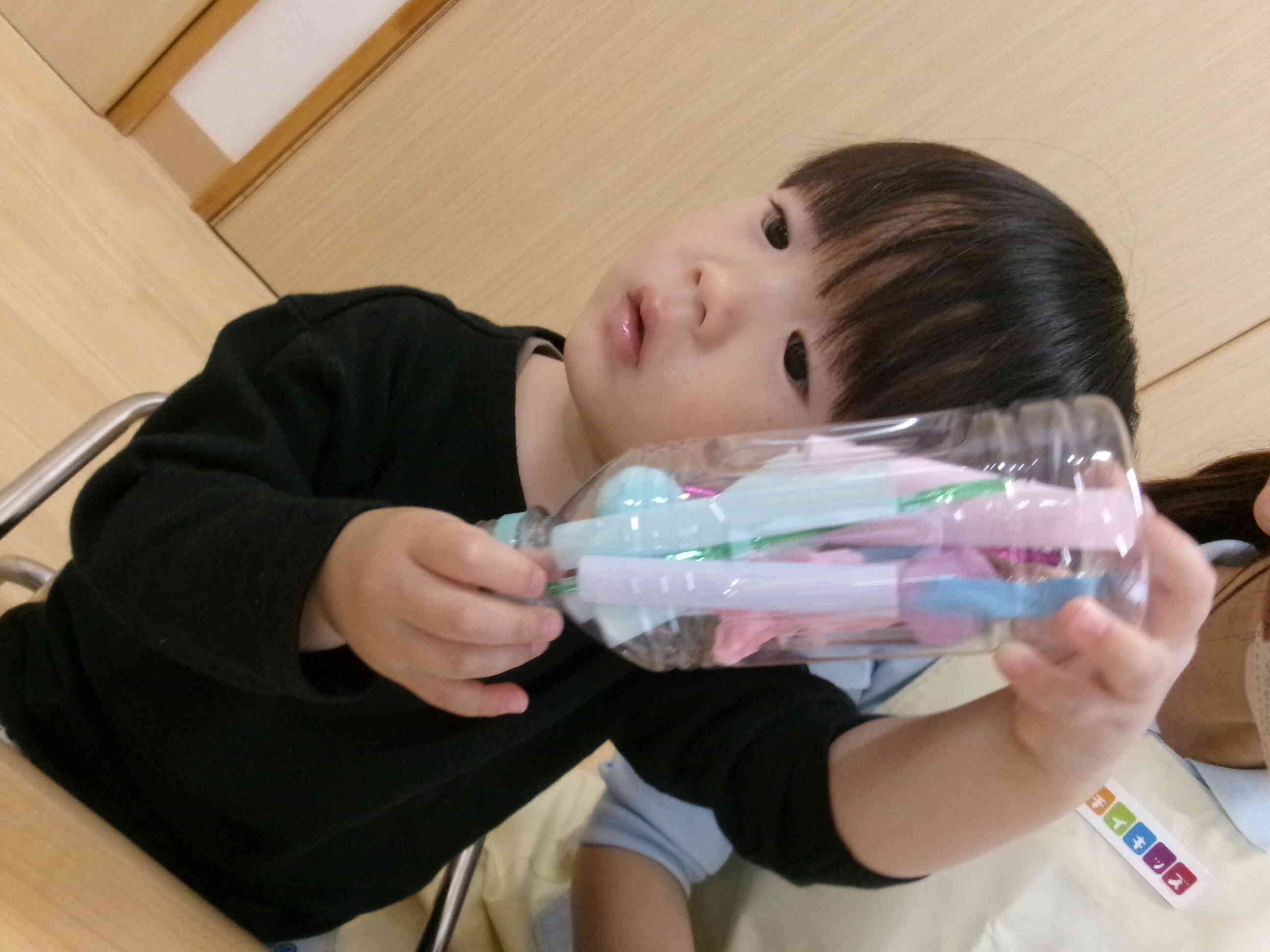 逆さまにして出してみようかな～