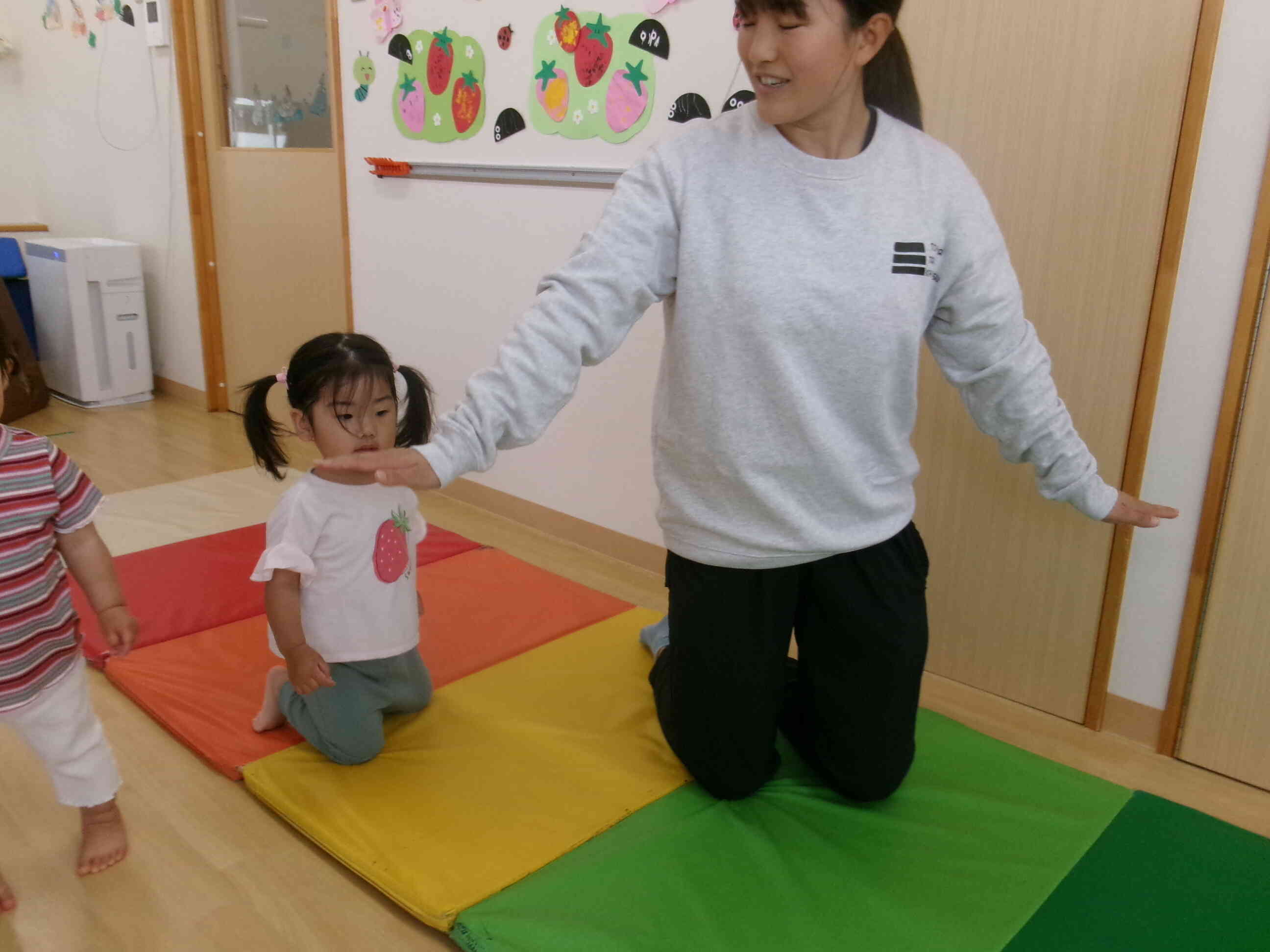 ぺんぎん歩きに挑戦です