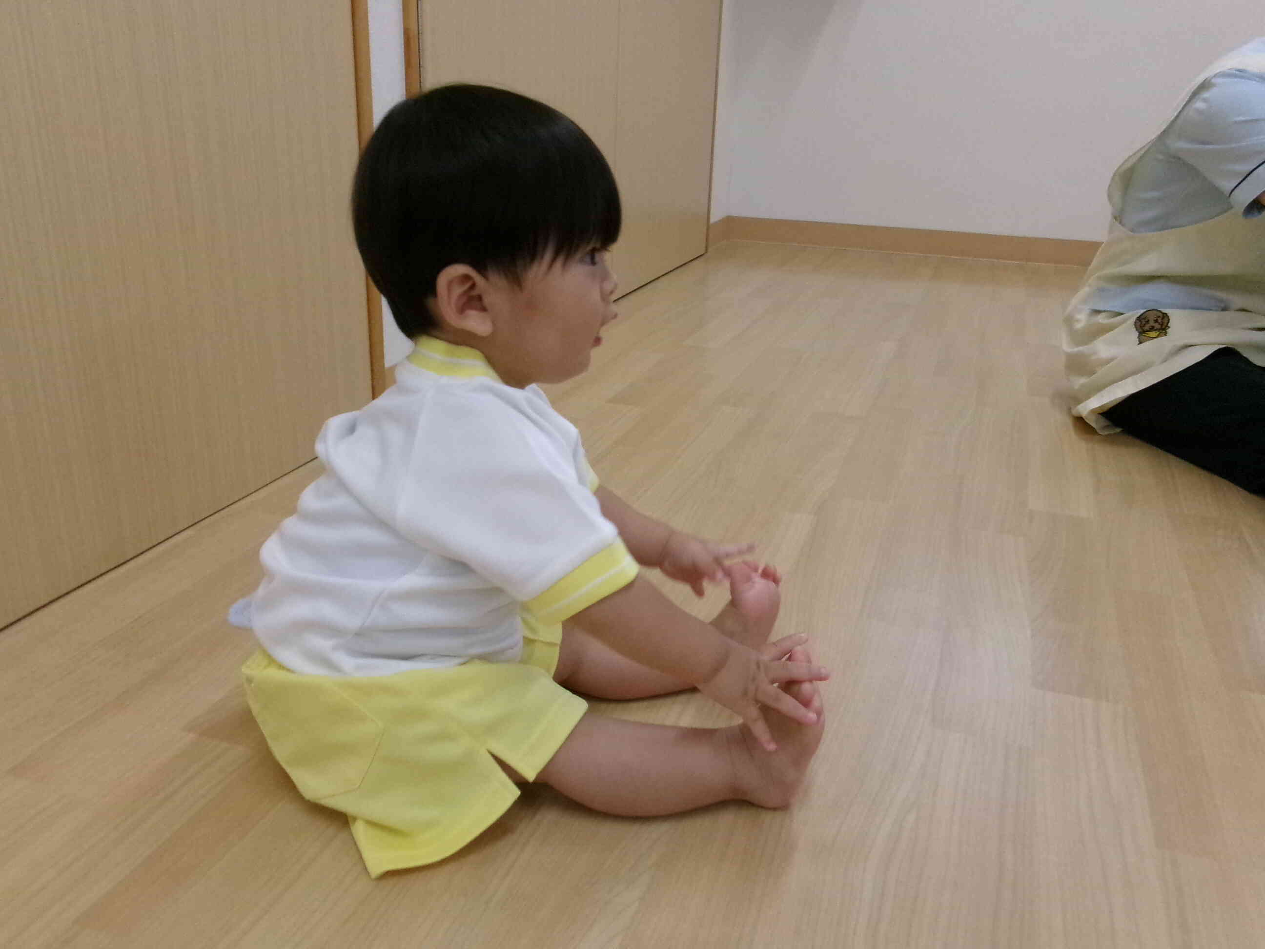 準備体操も先生を真似てできるようになりました。
