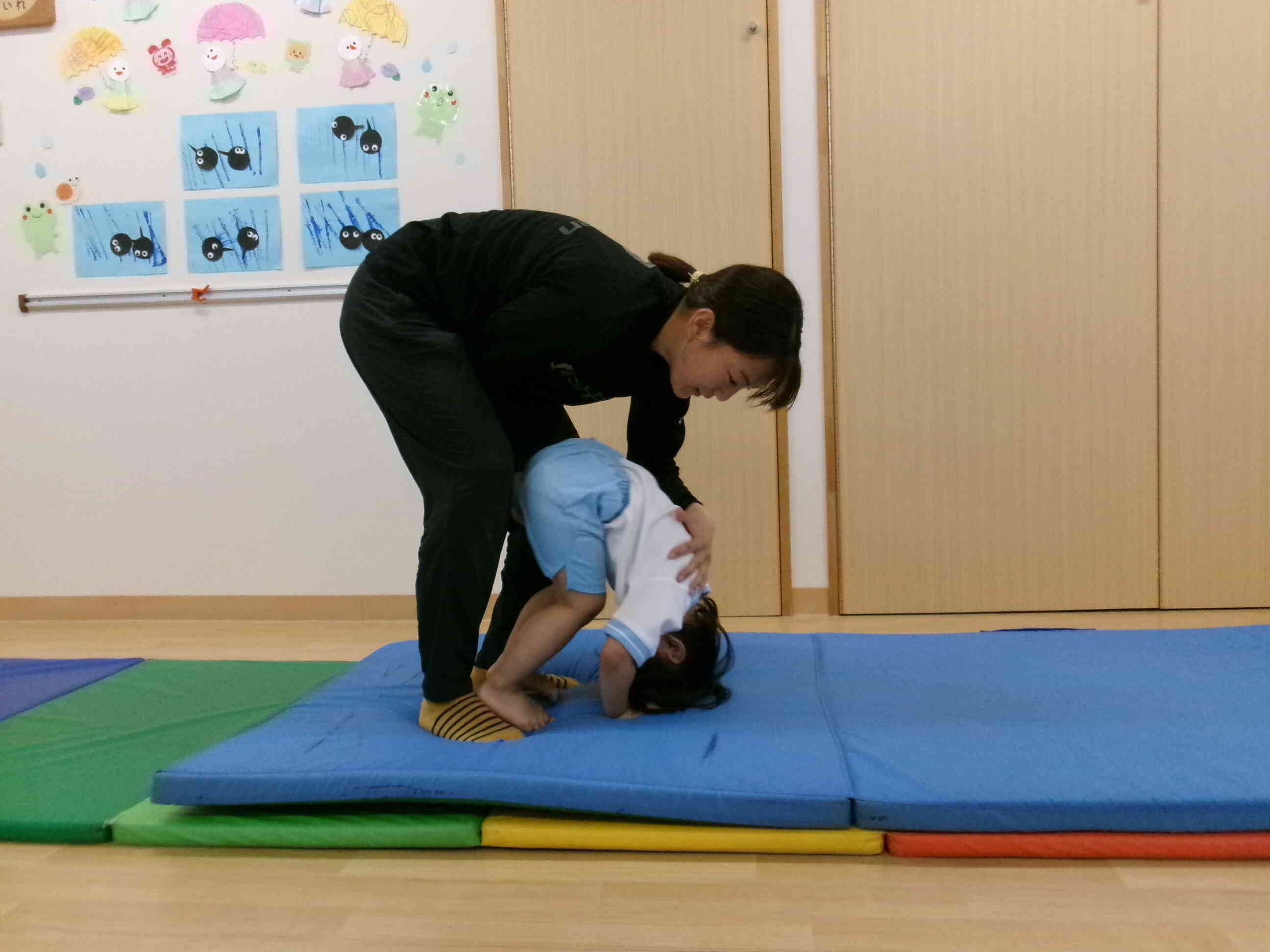 でんぐり返しにも挑戦！