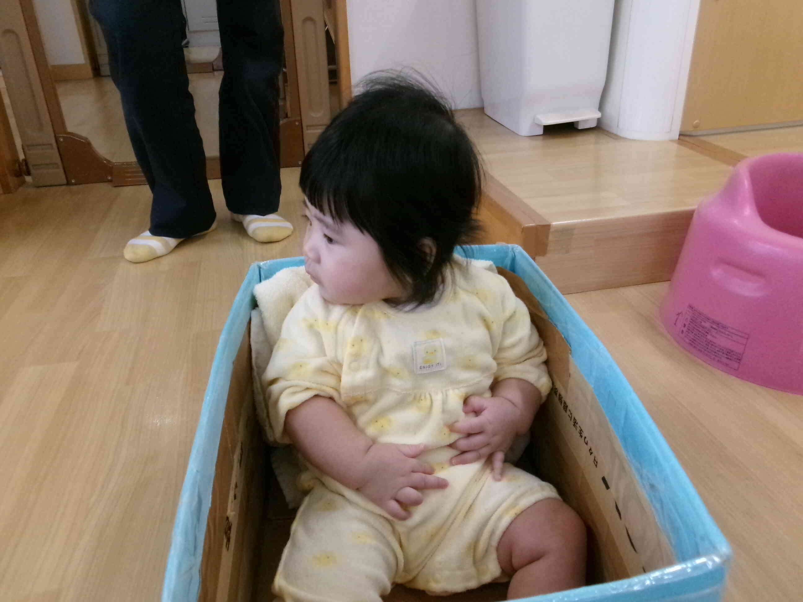 小さなお友だちは箱車で出発！