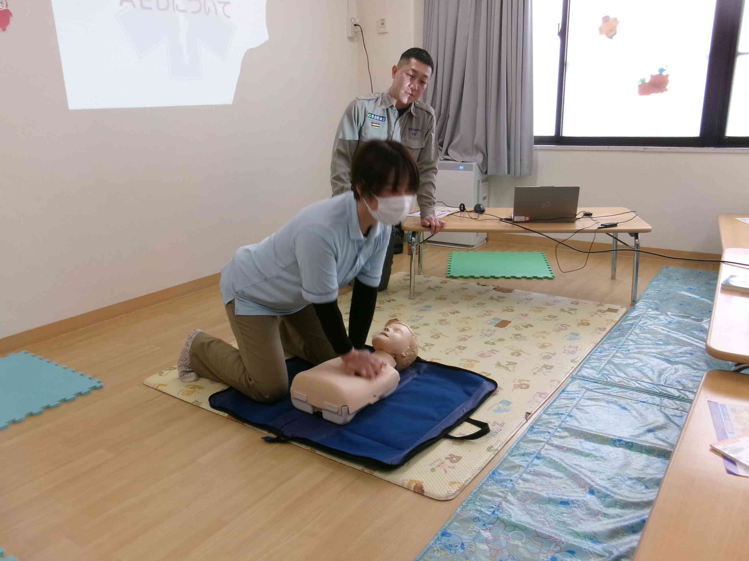 心肺蘇生（胸骨圧迫）を全員やってみました