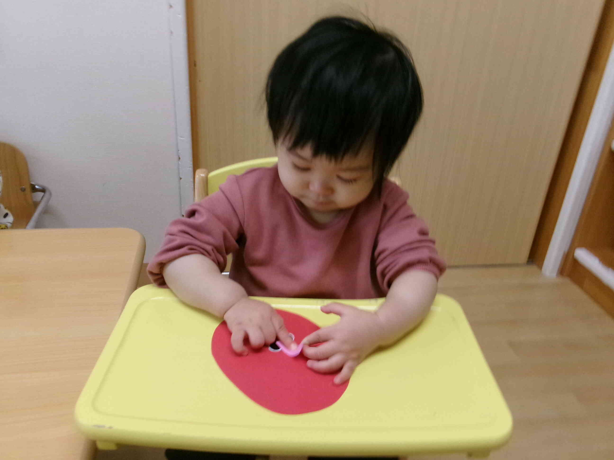 おにのお面製作（０歳児）と、おまけ