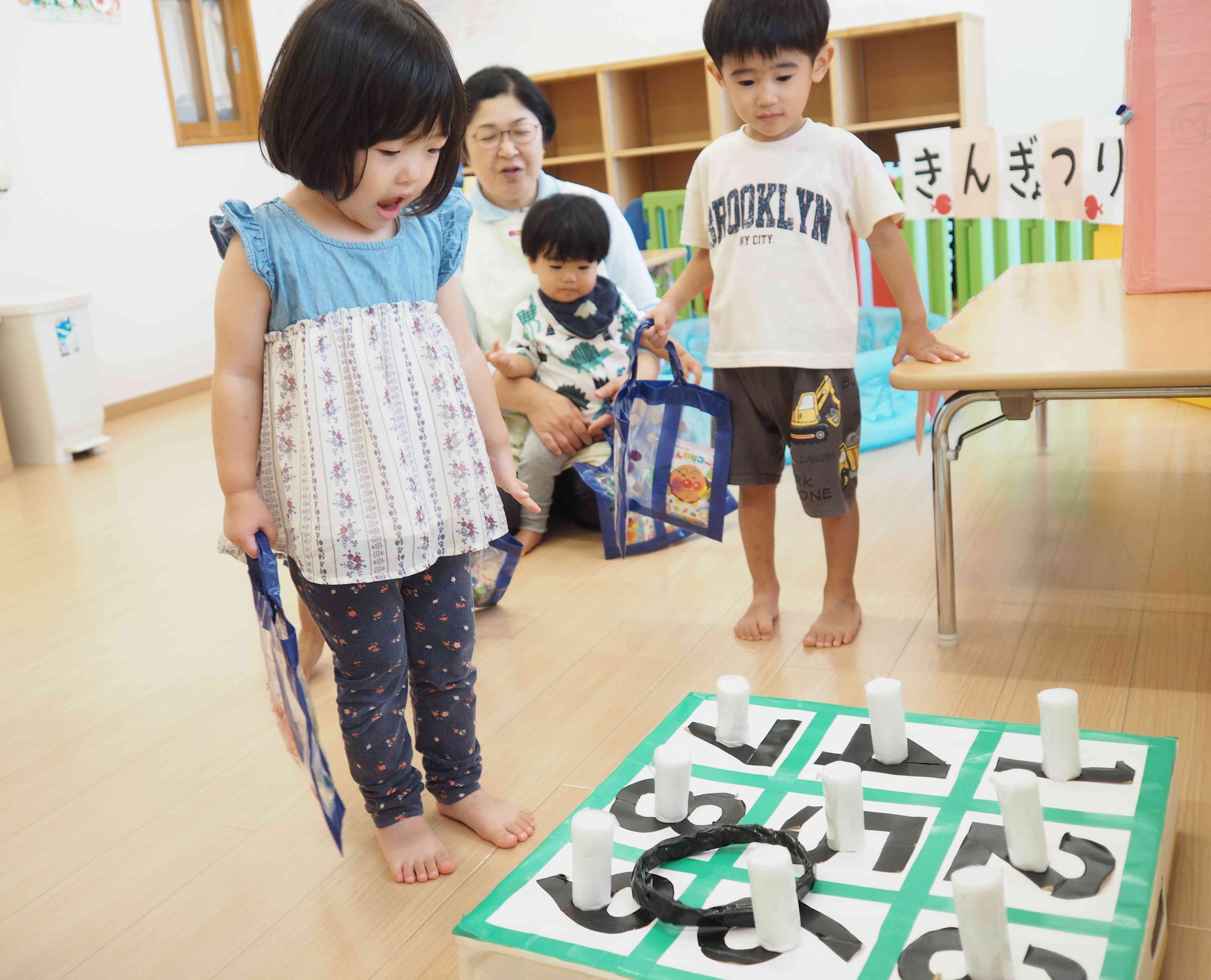 夏祭り　輪投げ楽しいよ