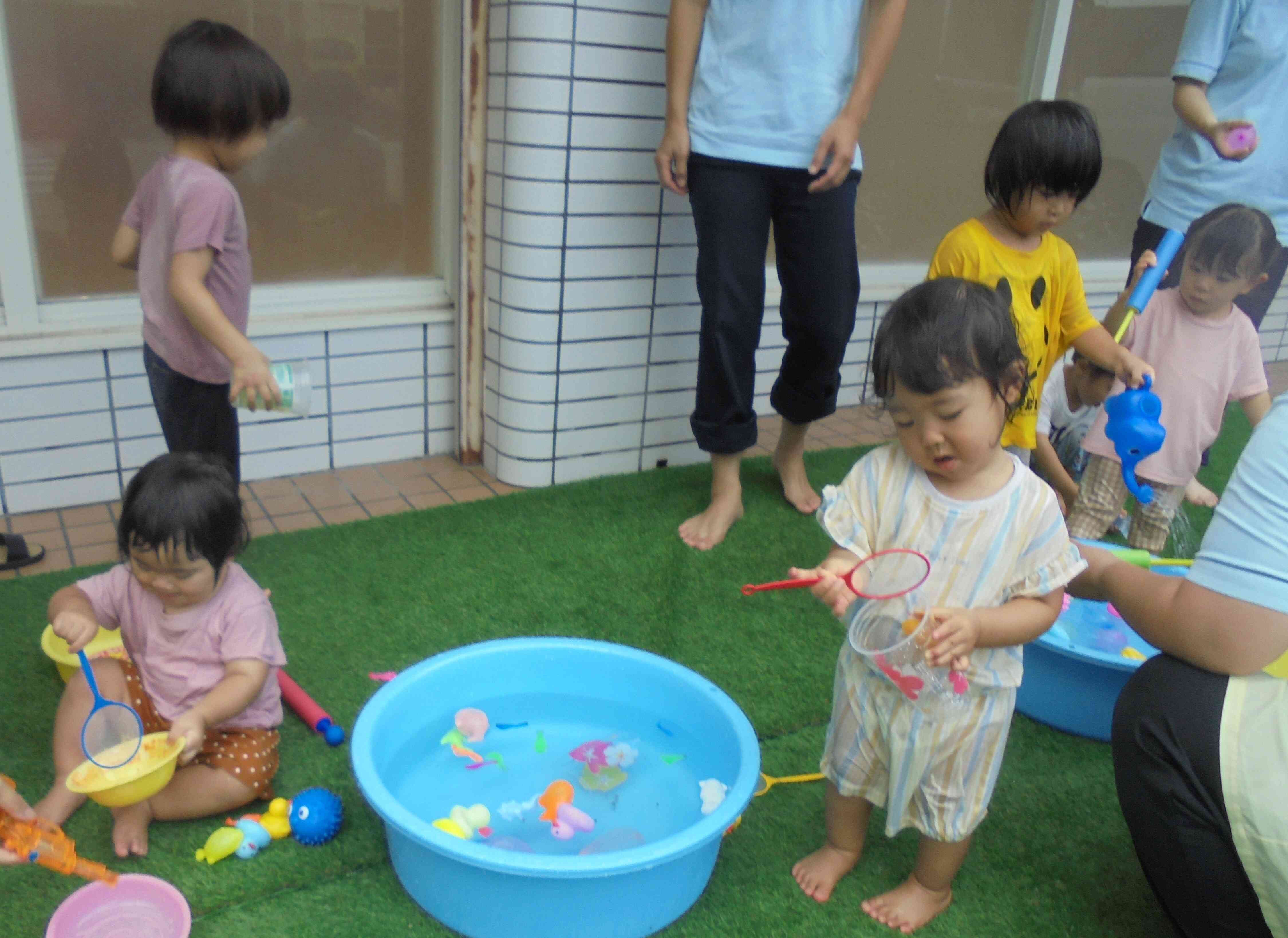 楽しみしていた水遊び