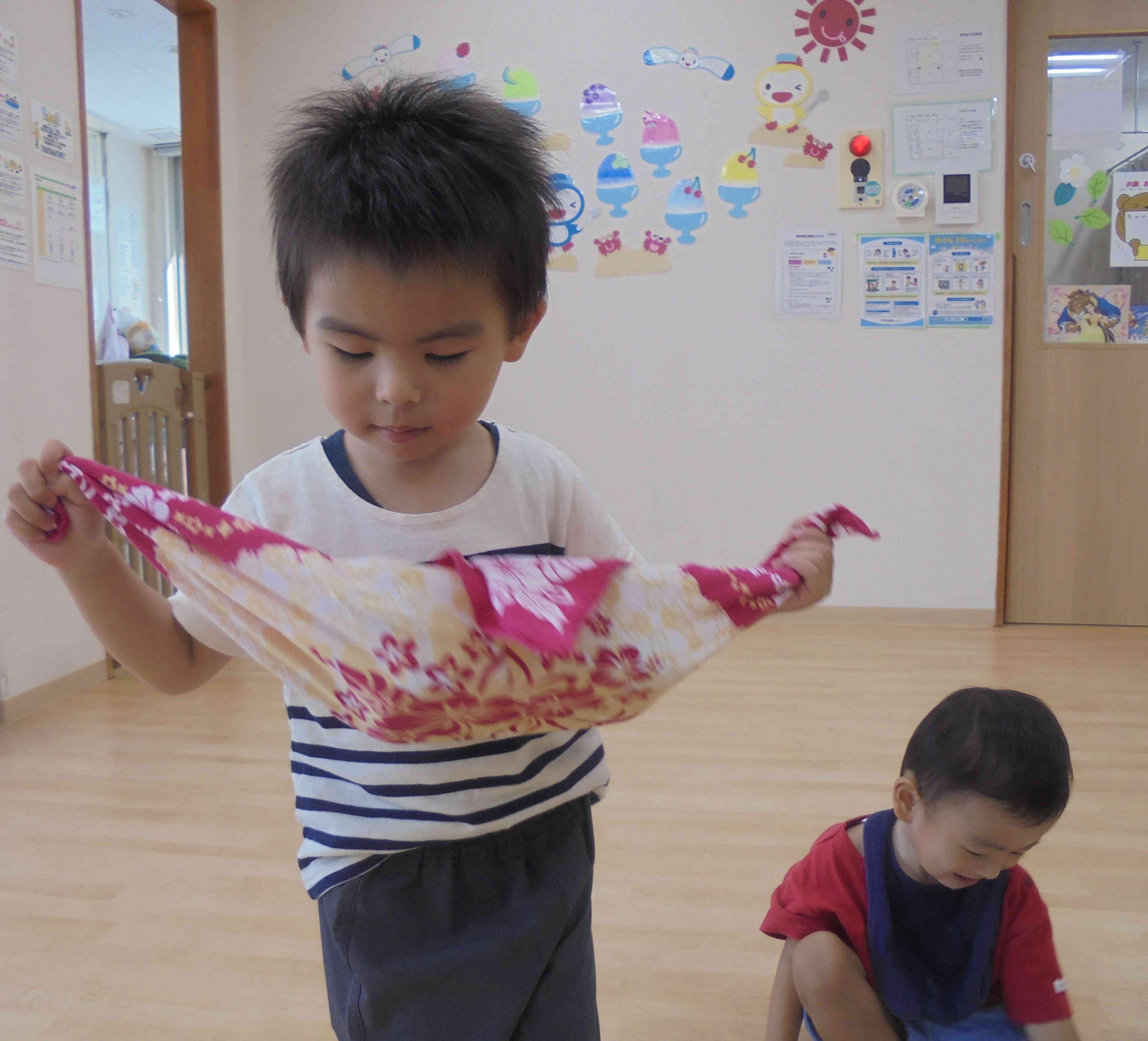お弁当つつみに挑戦