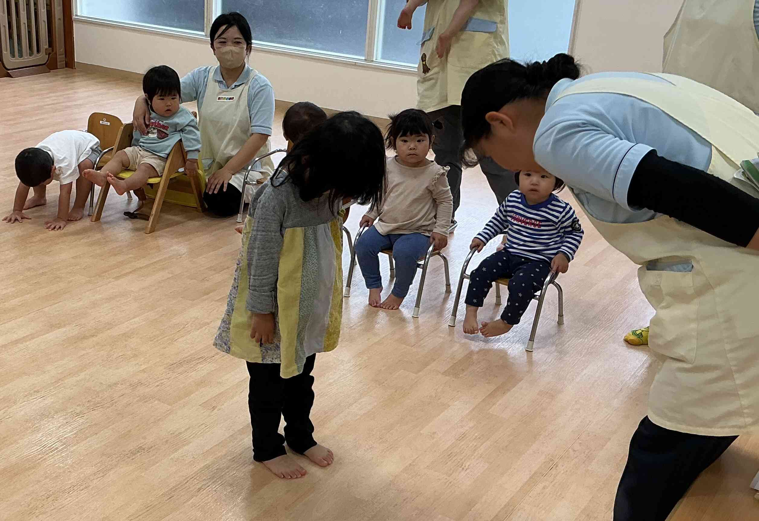 さすがうさぎ組さん!しっかり落ち着いてできてます!