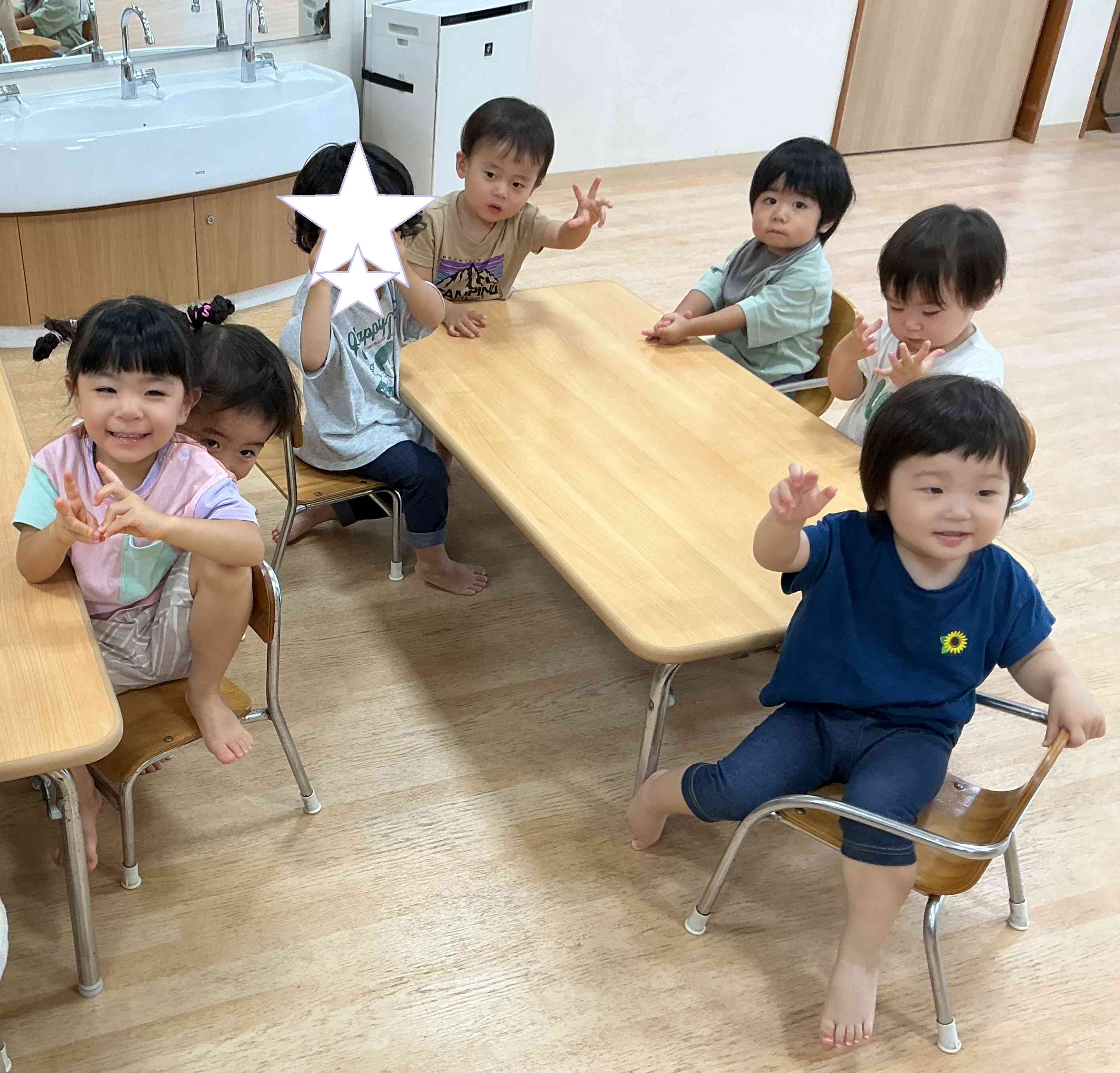 工作前のワクワクな様子