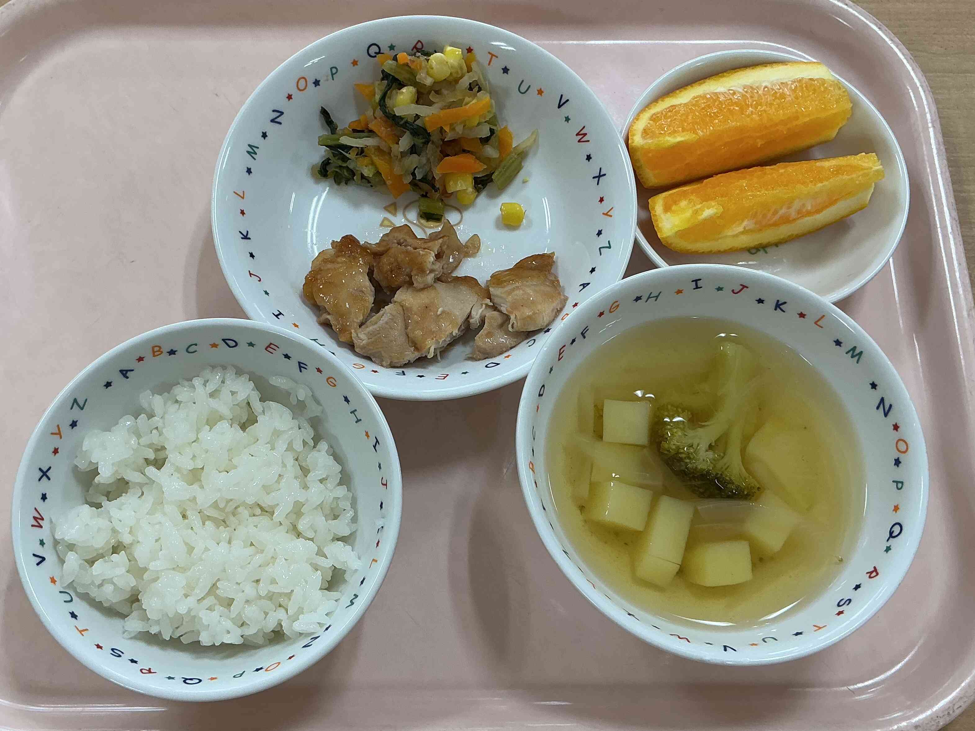 本日のメニュー（9月4日）