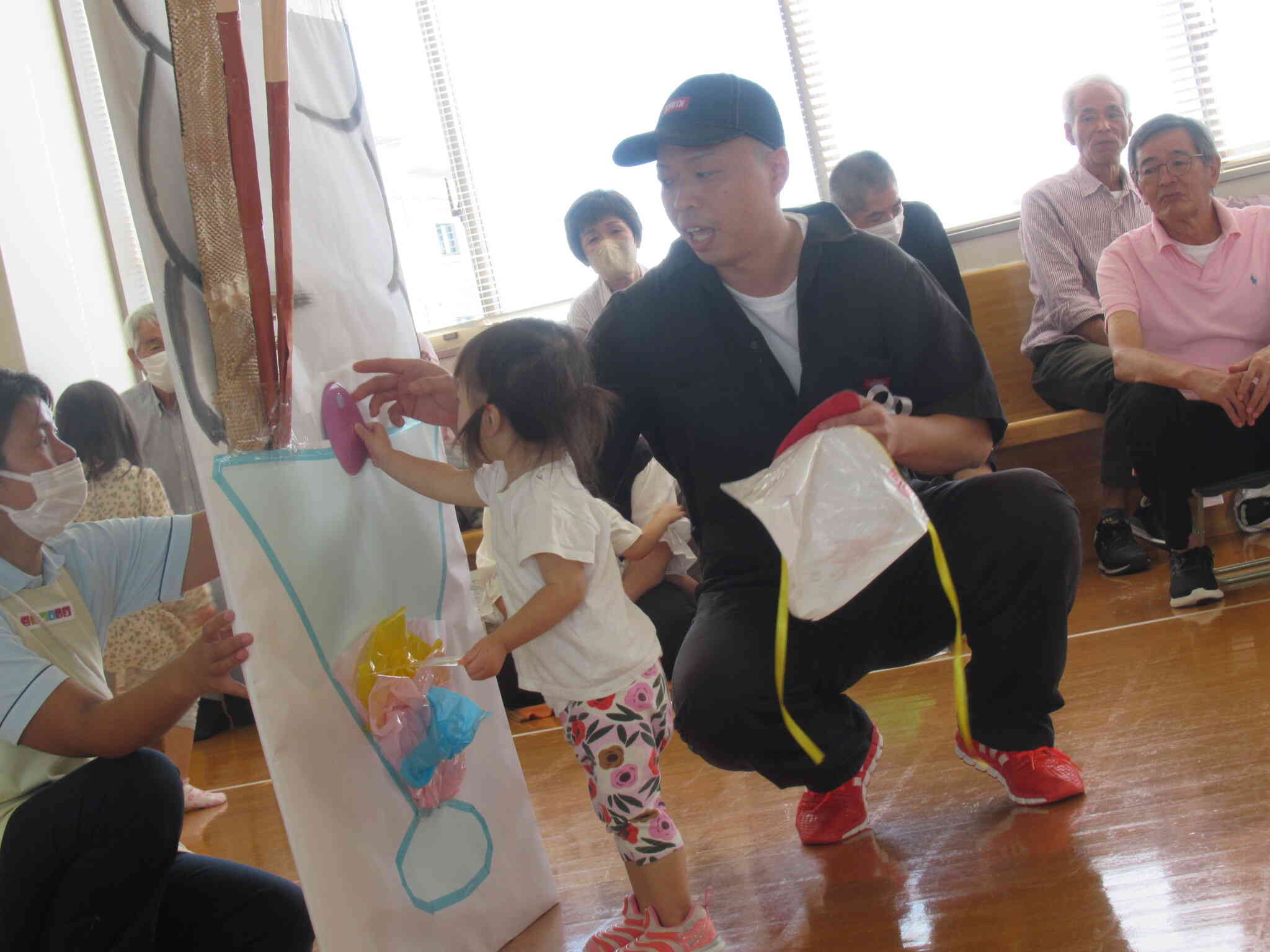 あひるさん親子競技　おいしいパフェが出来ました。