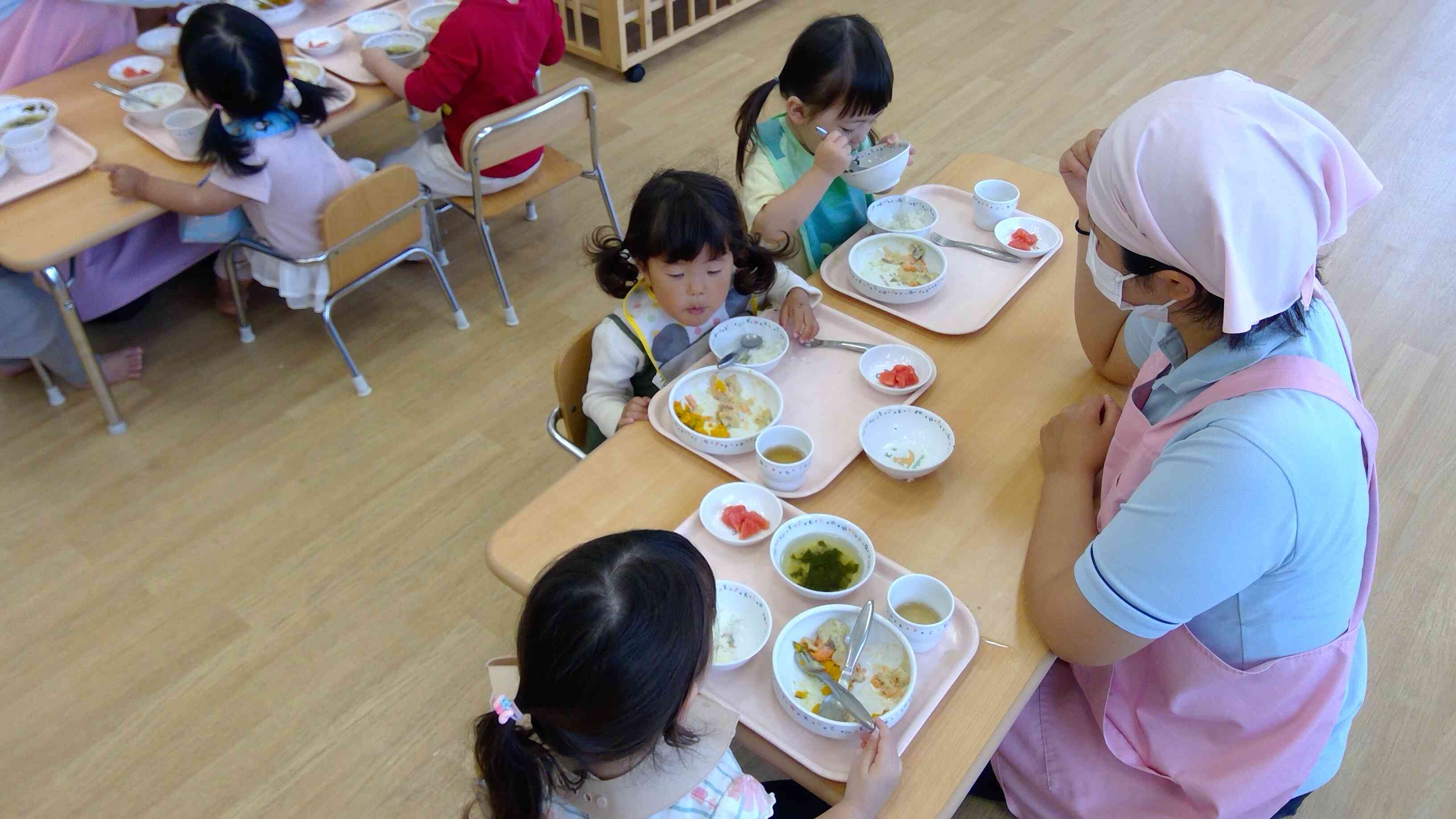 食欲満点　今日はおさかなだよ～