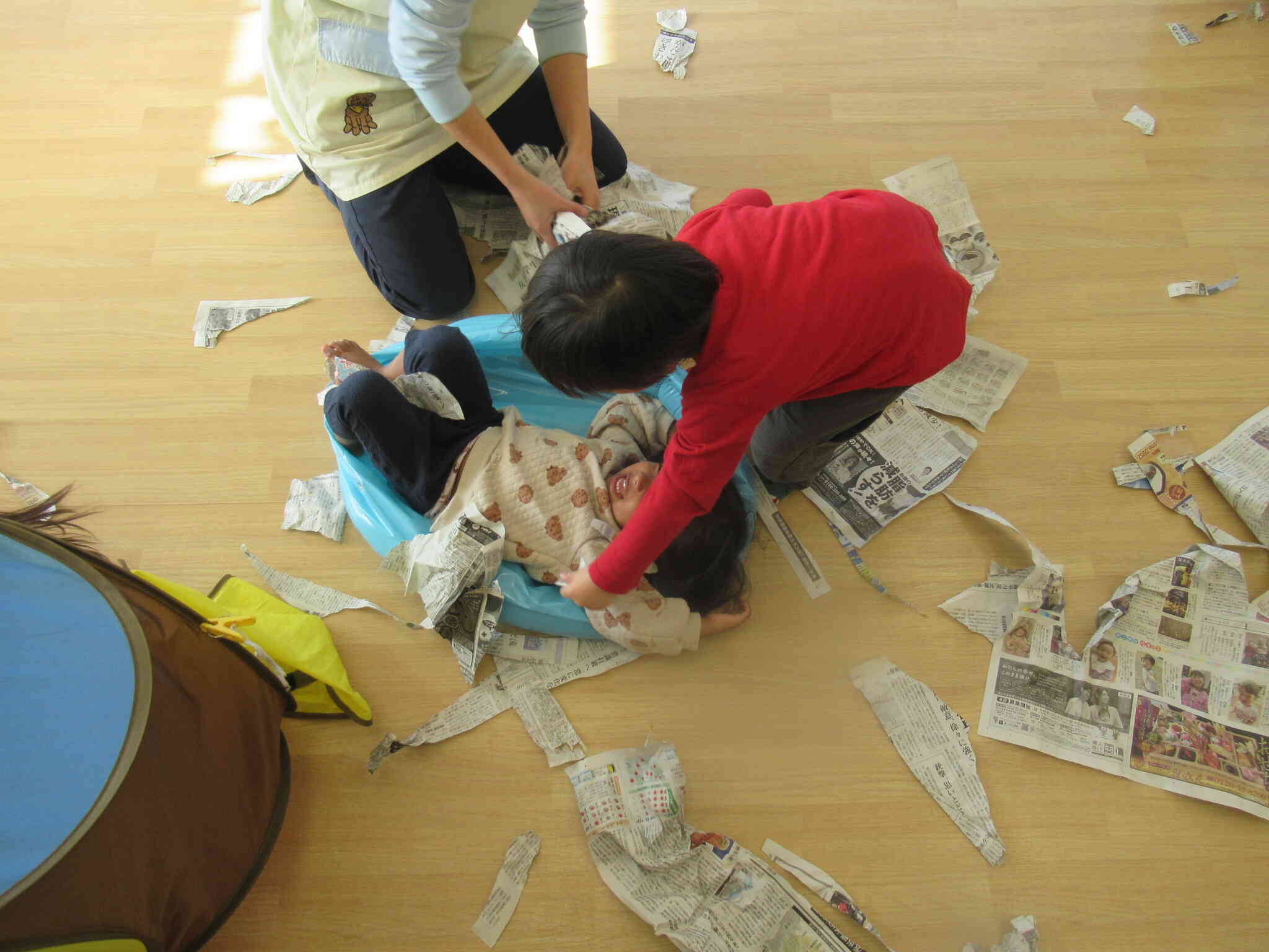 お友達と…笑い声が