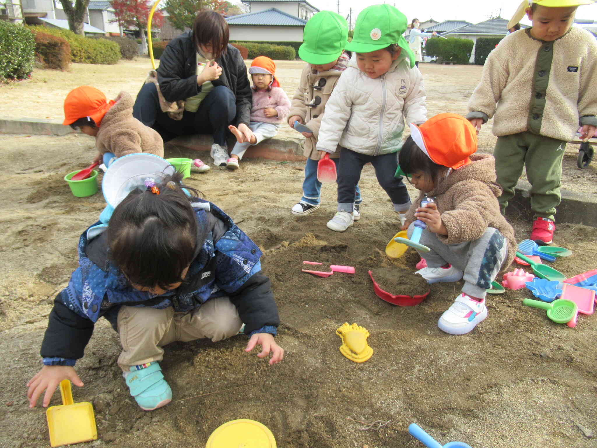 砂場大好き