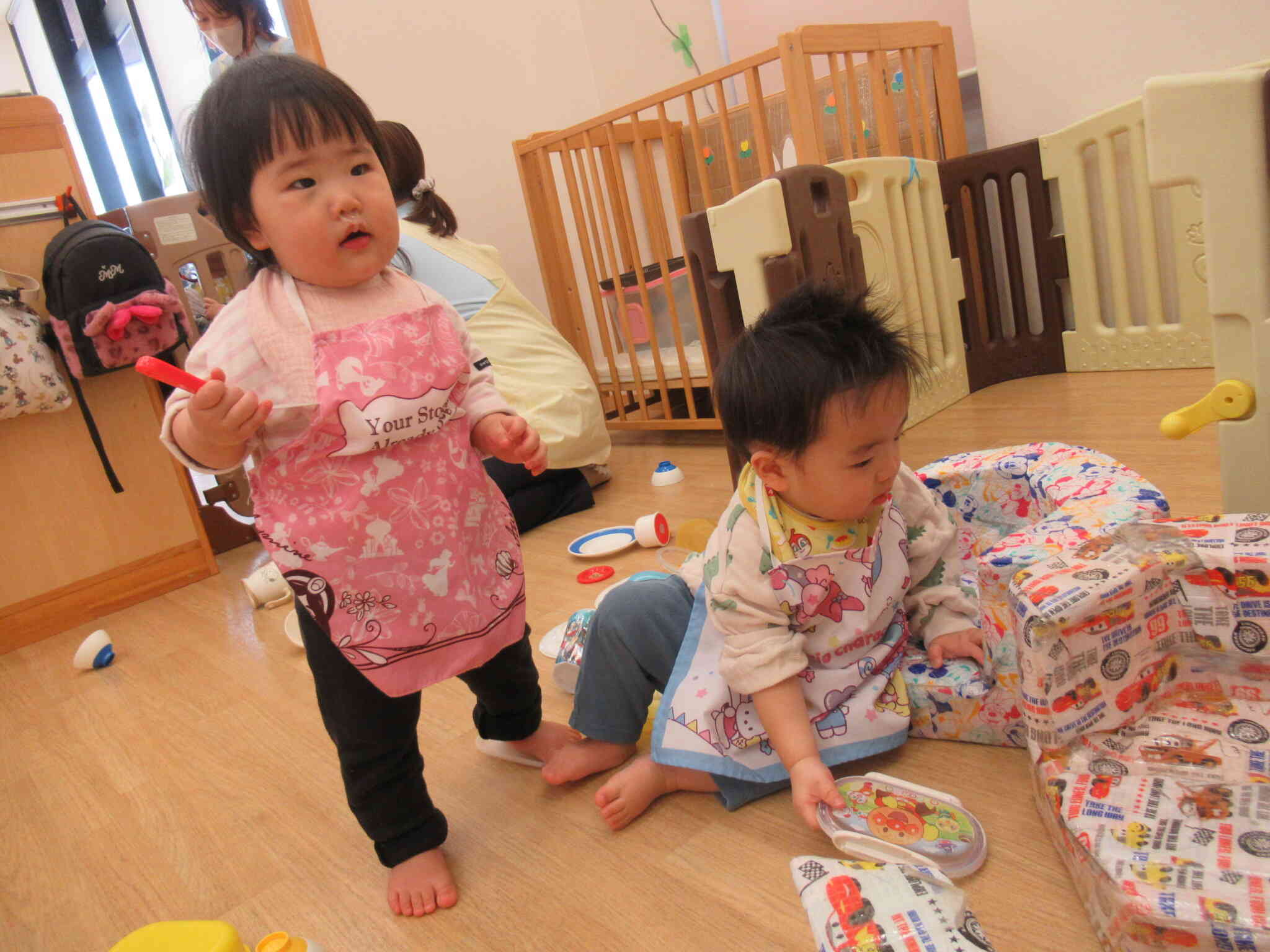 いろんな遊びが出来るようになったね。０歳児