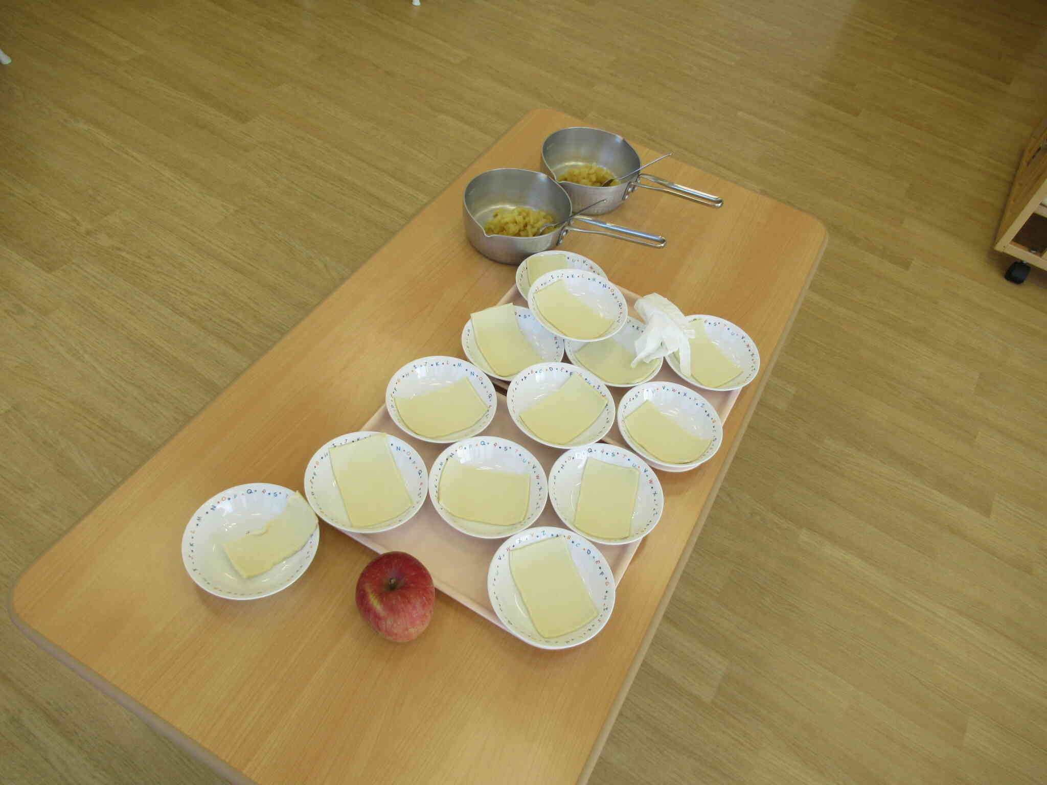 今日の食育の準備です。