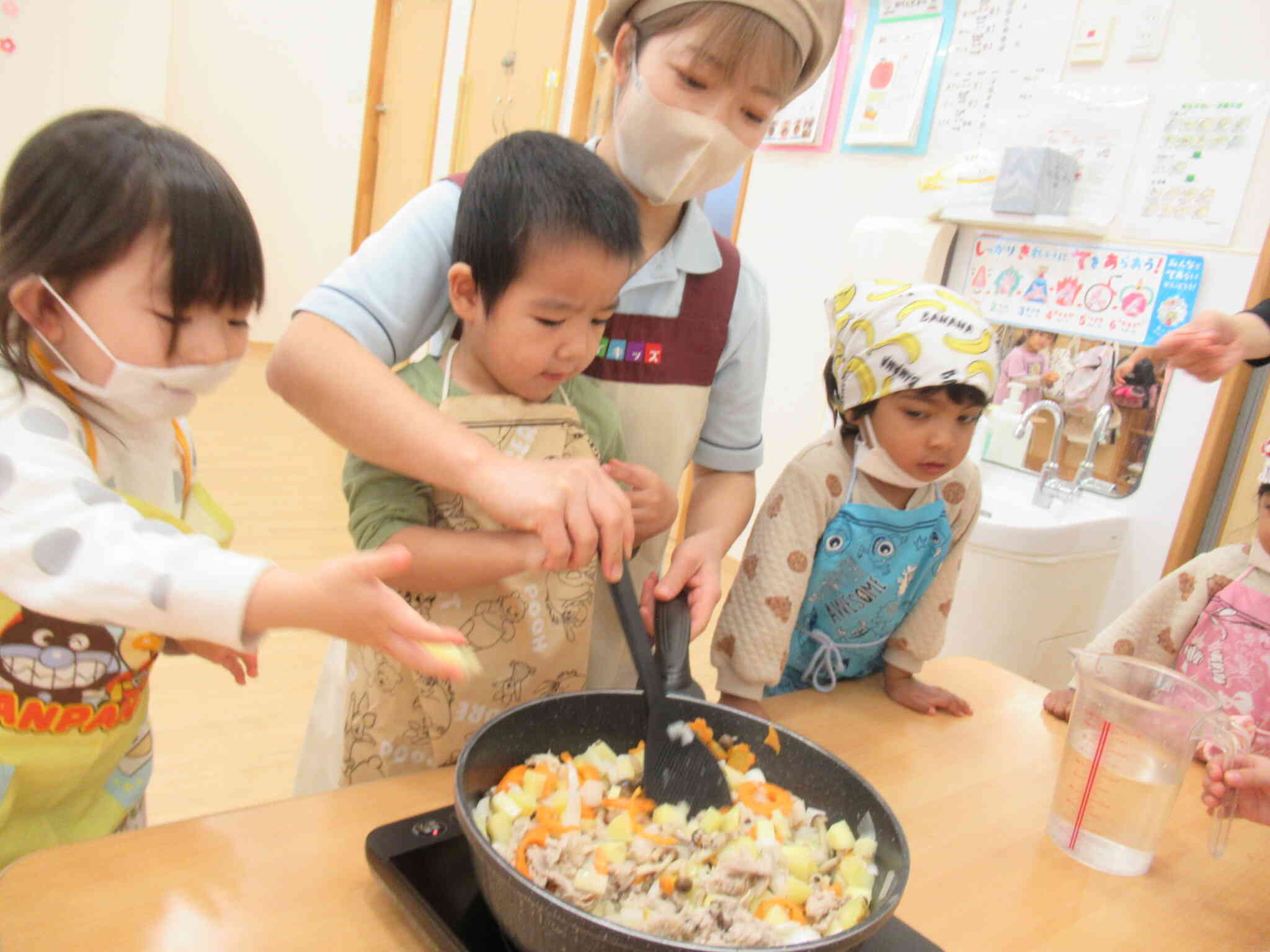 炒めて、炒めて