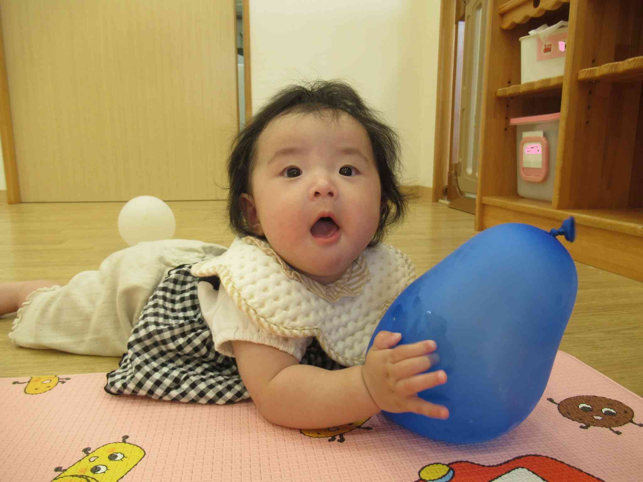 触ってみたよ☆０歳児☆ひよこ組
