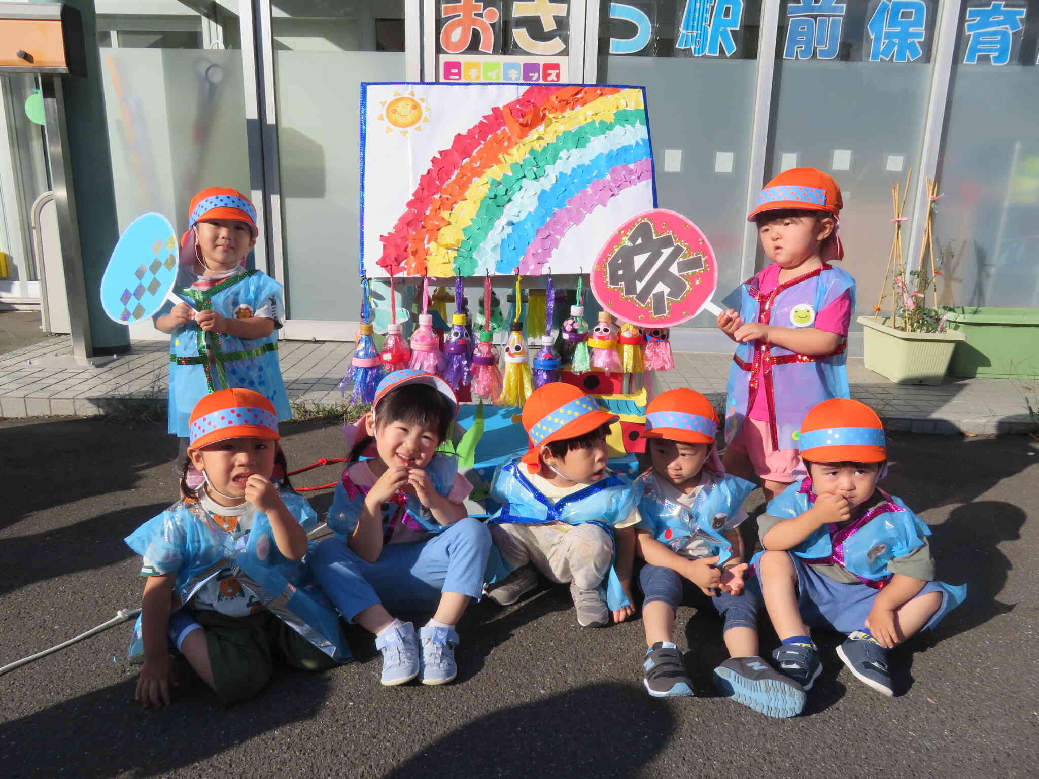 みんなで作ったおみこしです♪　チビリンピック（運動会）でもお披露目します！