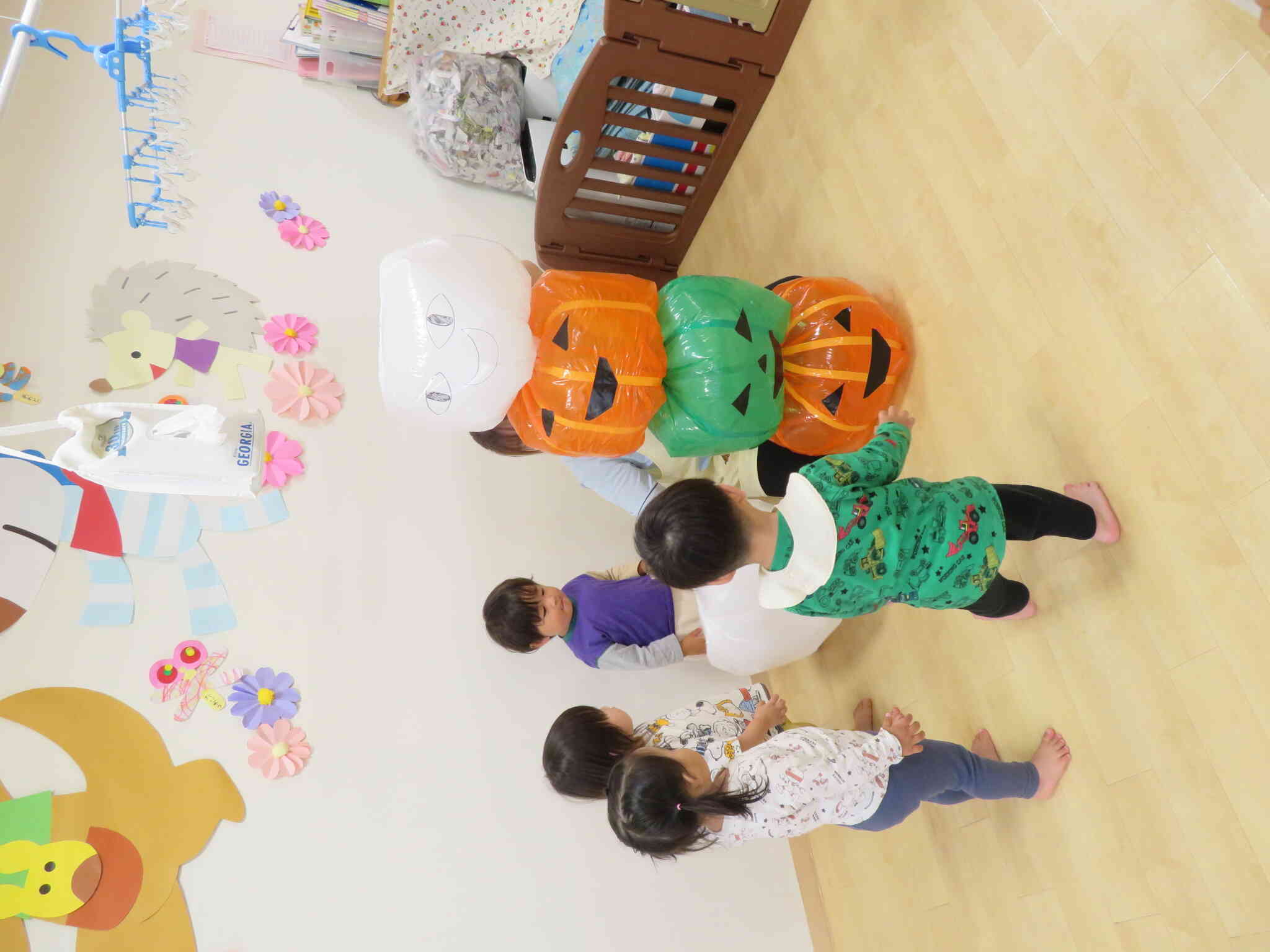 かぼちゃとお化けのタワー♬もうすぐハロウィンですね☆