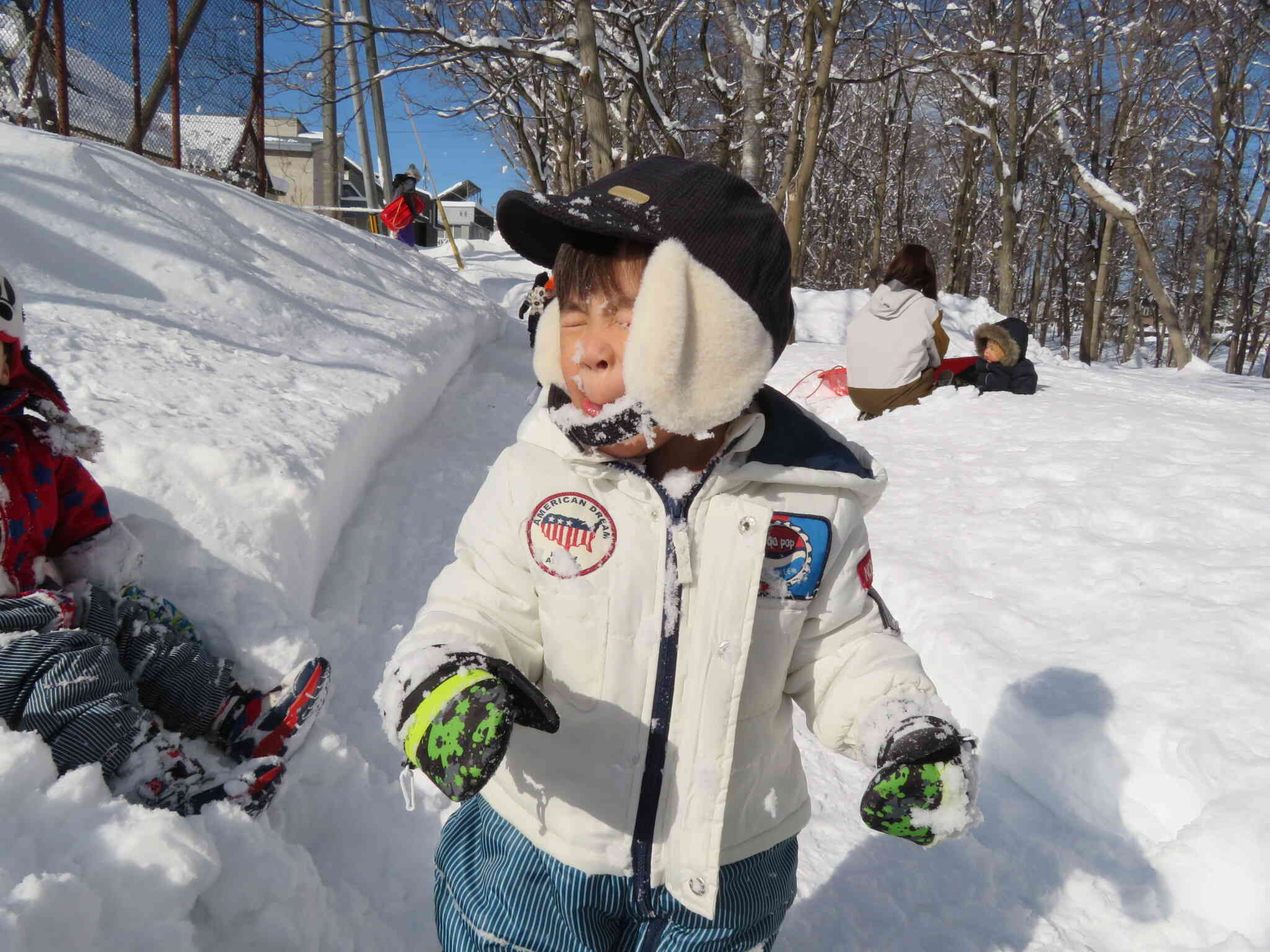 冷たい！！でも楽しい！！