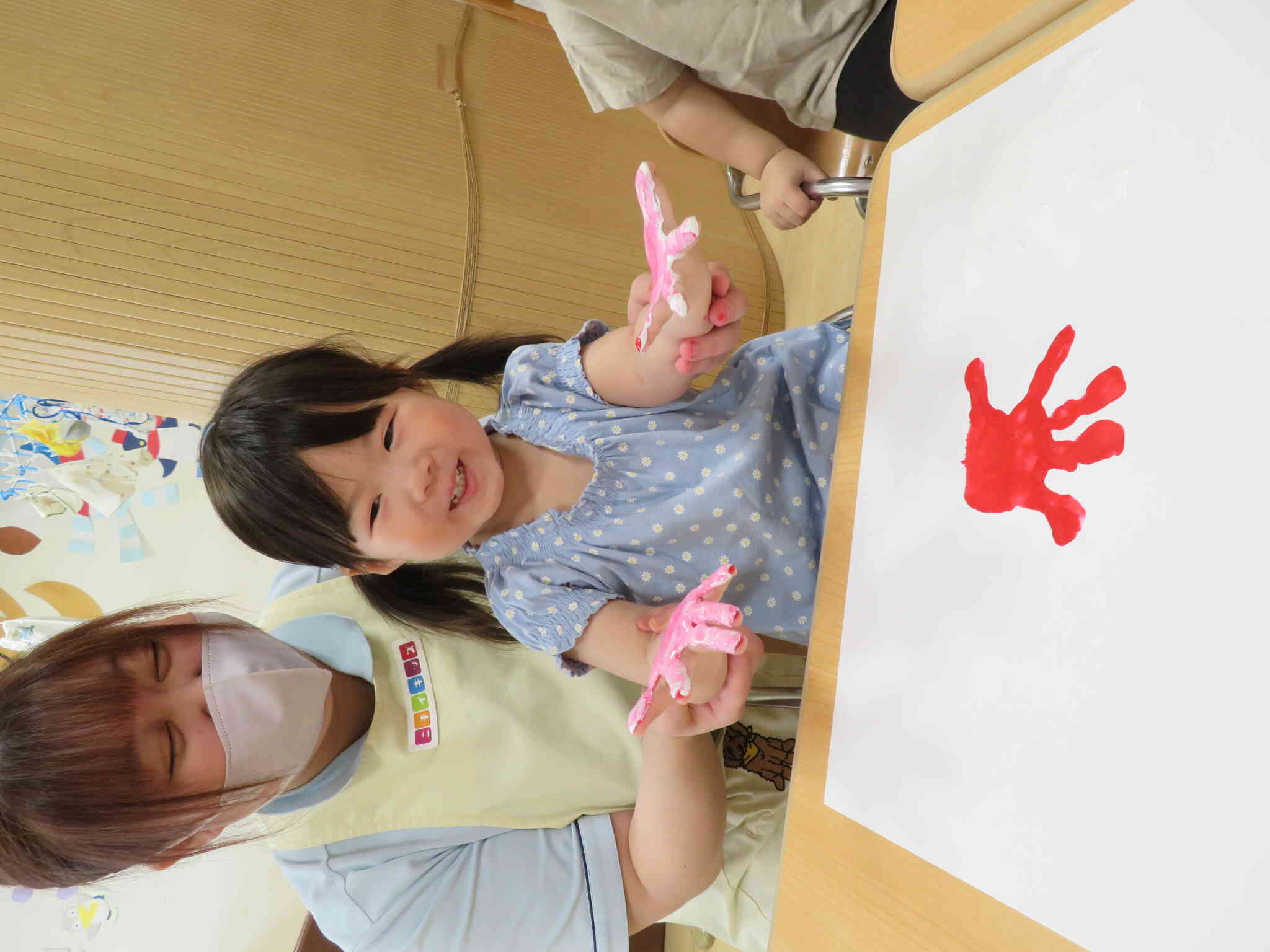 きれい！お手々大きくなったね！！