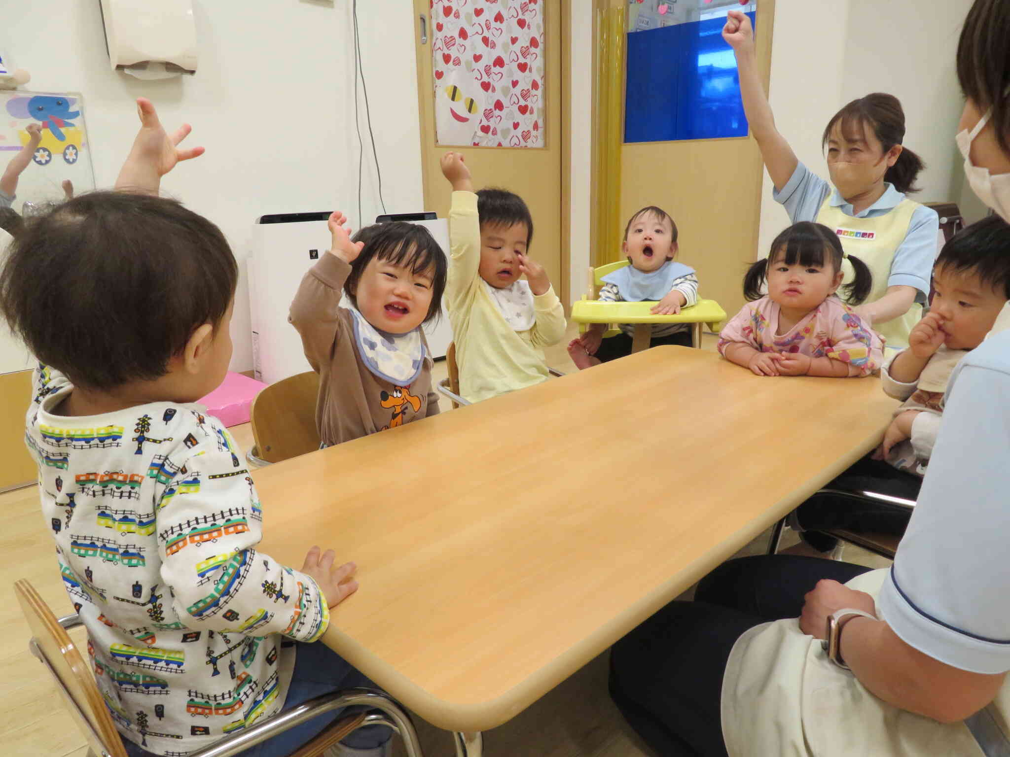 お名前を呼ばれると元気に「はーい！」