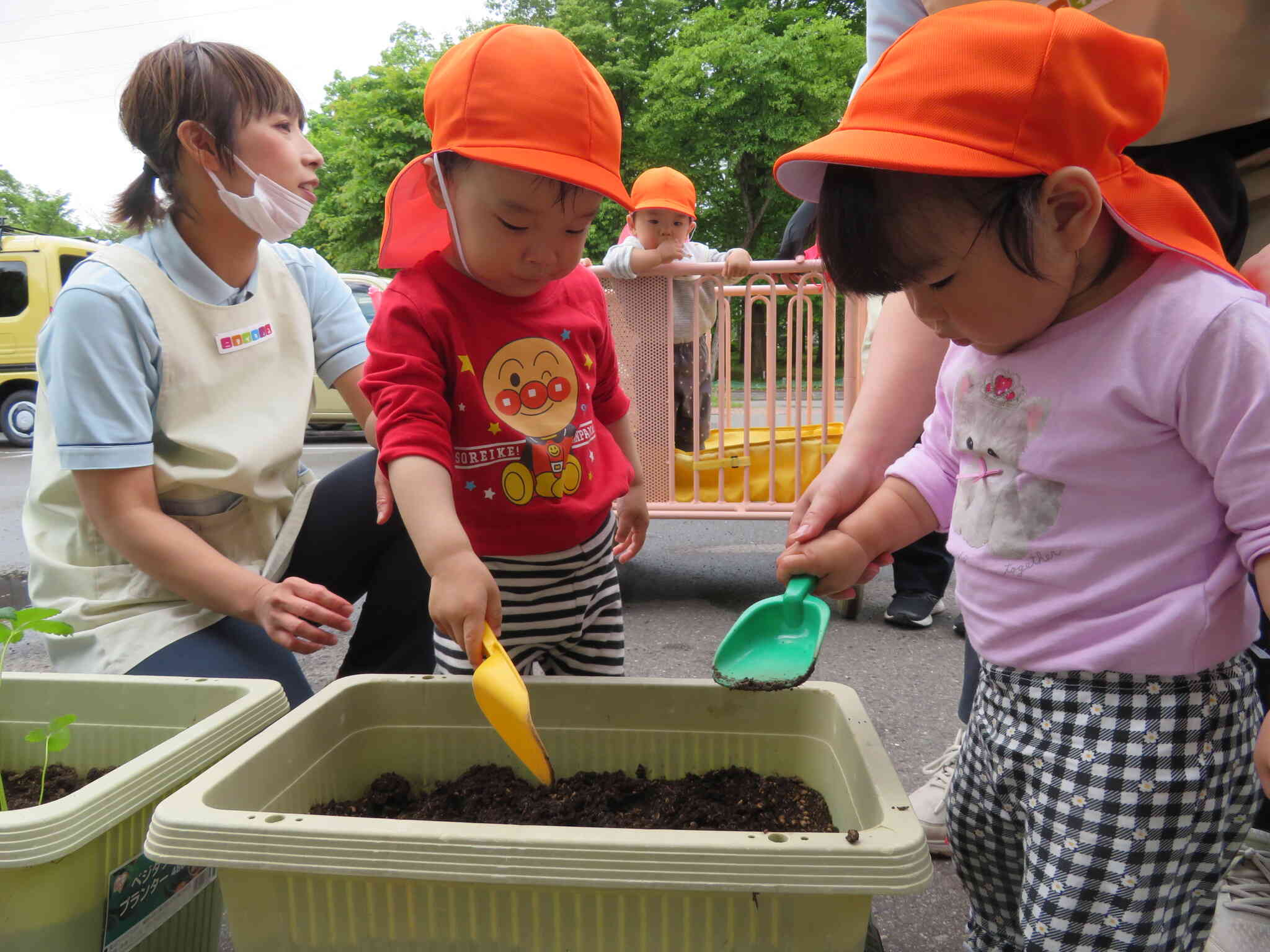 まずは土の準備から♪
