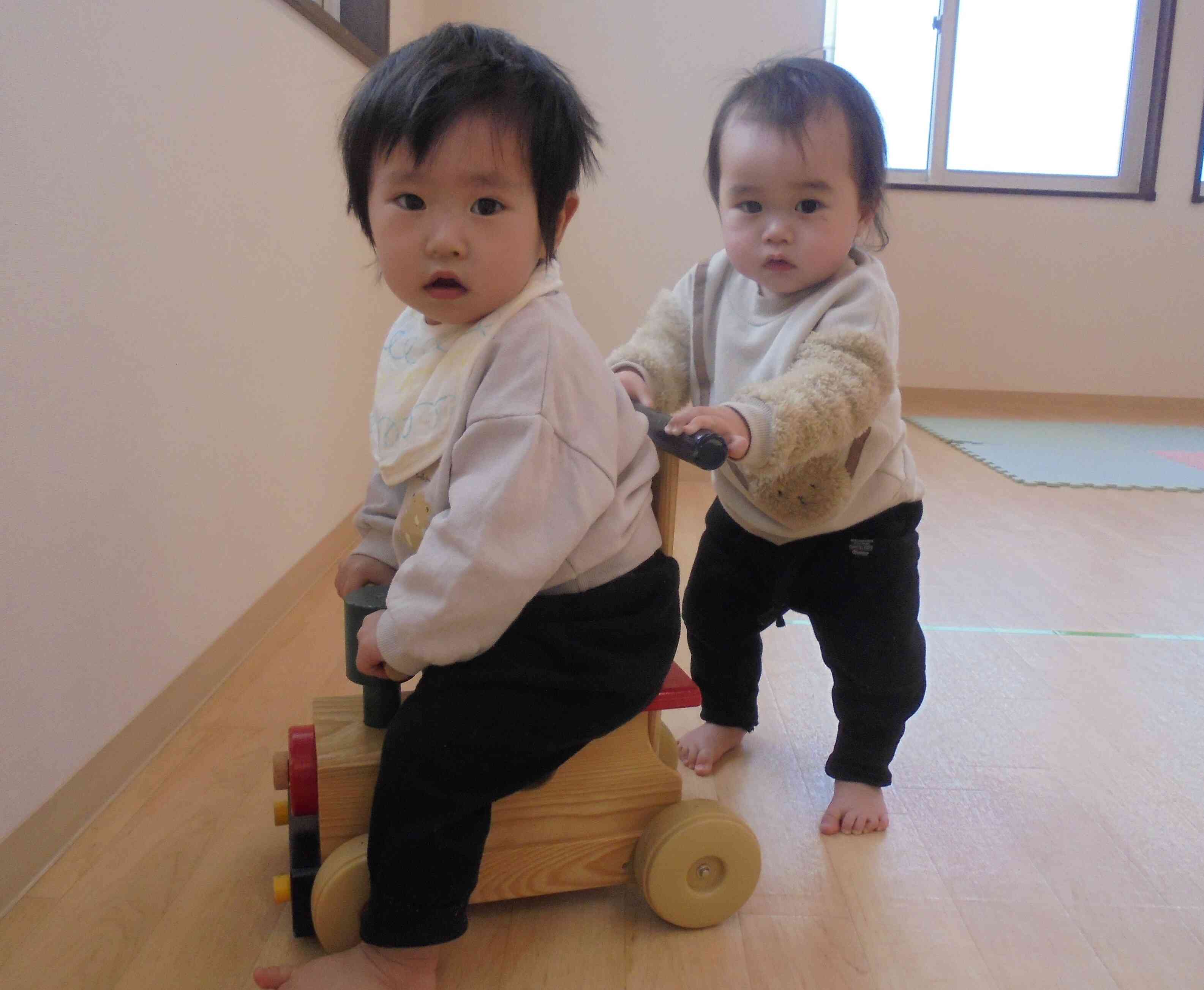 ぼくが押してあげる！